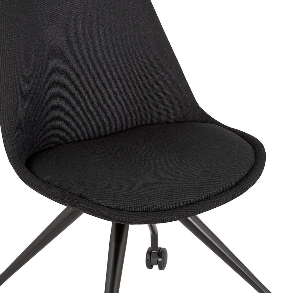 KADIMA DESIGN Textile Modern NEREUS Schwarz 60 x (black) Bürostuhl Stuhl
