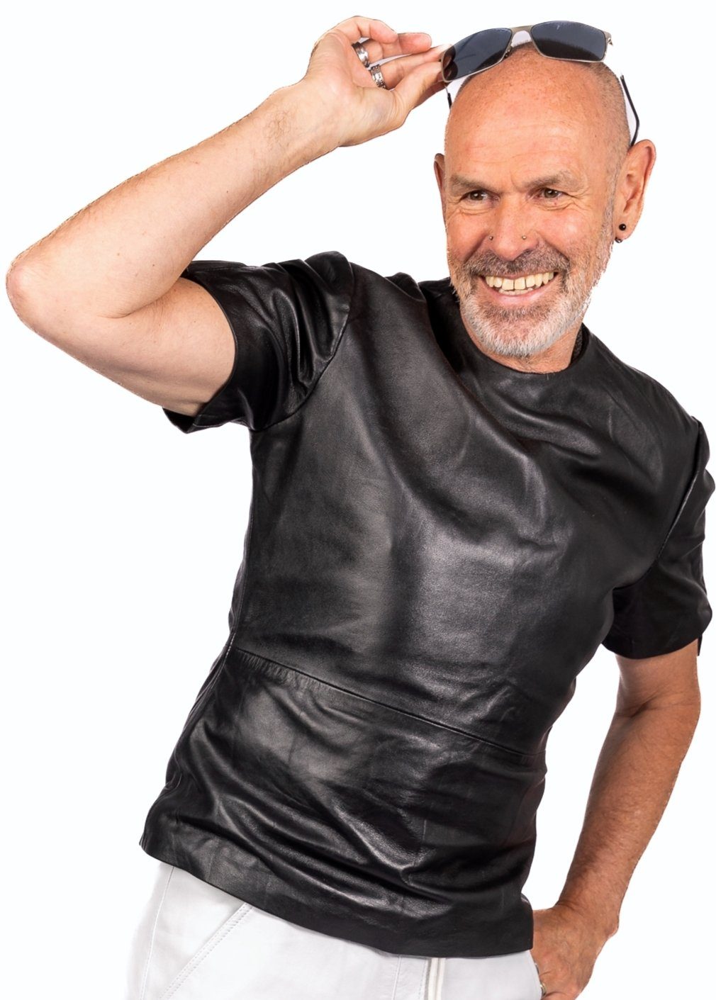 Be Noble Lederjacke Ledershirt Ledershirt für Herren aus weichem Lammnappa