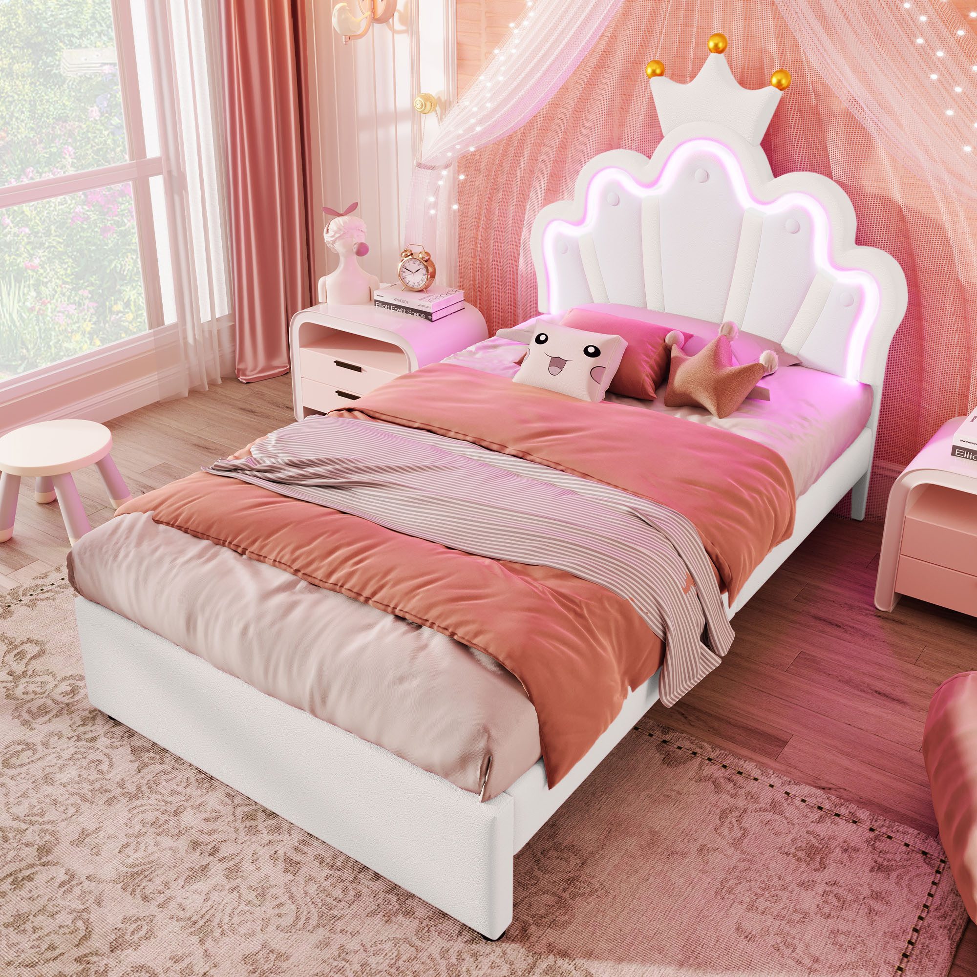 STILVORA Kinderbett 90x200 Polsterbett mit matratze,Bettgestell günstig online kaufen