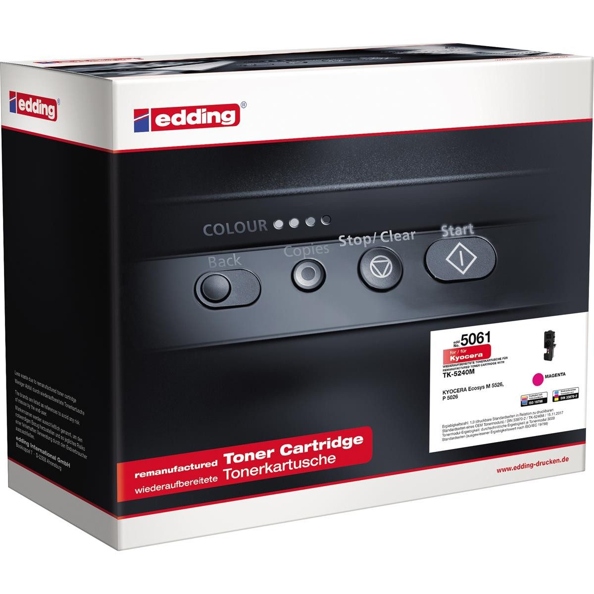 edding Tonerkartusche edding EDD-5061 magenta Toner kompatibel zu KYOCERA TK-5240M