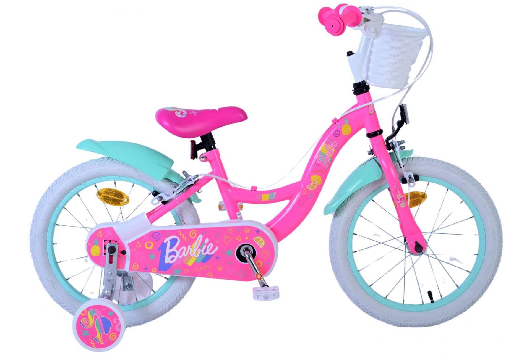 Kinderfahrrad Volare Barbie Kinderfahrrad für Mädchen - 16 Zoll in Rosa
