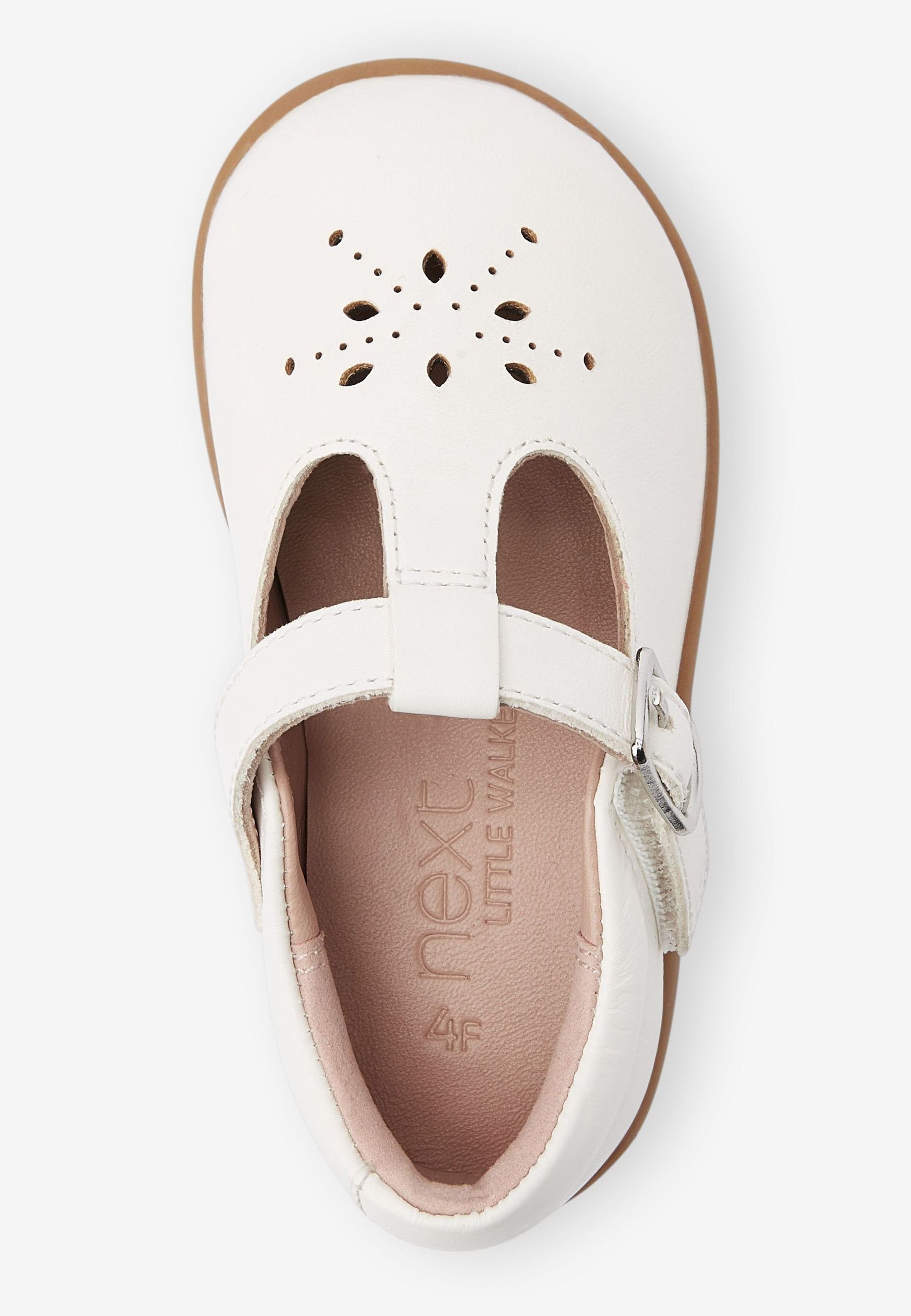 Laufanfänger Leather Lauflernschuh T-Steg Next Schuh (1-tlg) mit für White