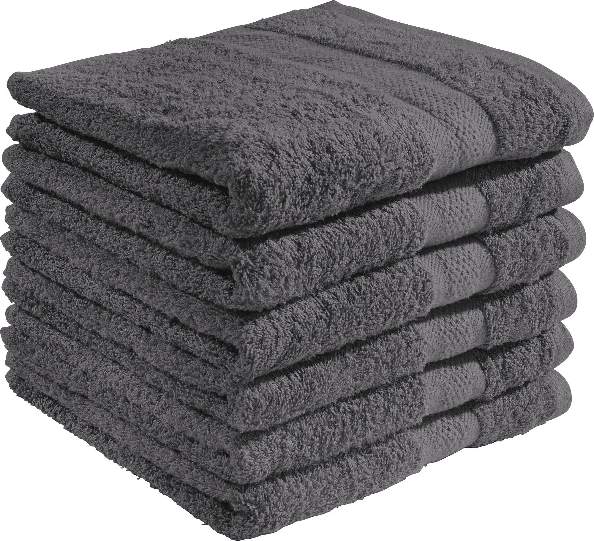 REDBEST Handtuch Handtuch "Chicago" 6er-Pack, Frottier (6-St), Walk-Frottier Uni