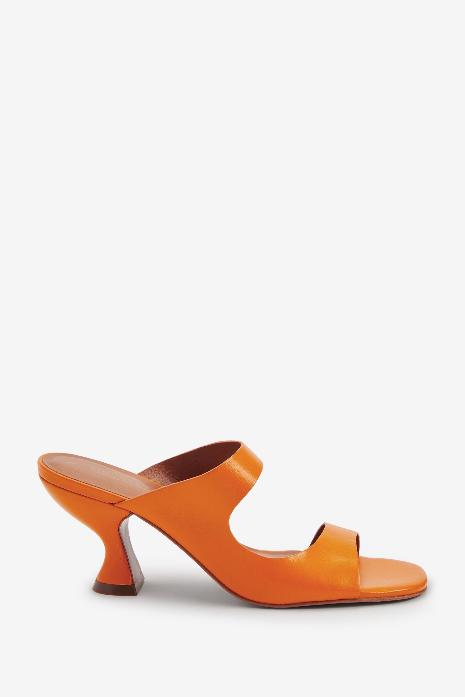 Next Signature Pantoletten mit kurvigem Absatz Pantolette (1-tlg) Orange