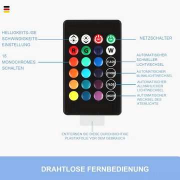 MAGICSHE LED Solarleuchte Wegeleuchten Poolbeleuchtung 16 RGB Farbe, LED fest integriert, schwimmendes Poollicht, mit Fernbedienung, für Gärten, Schwimmbäder