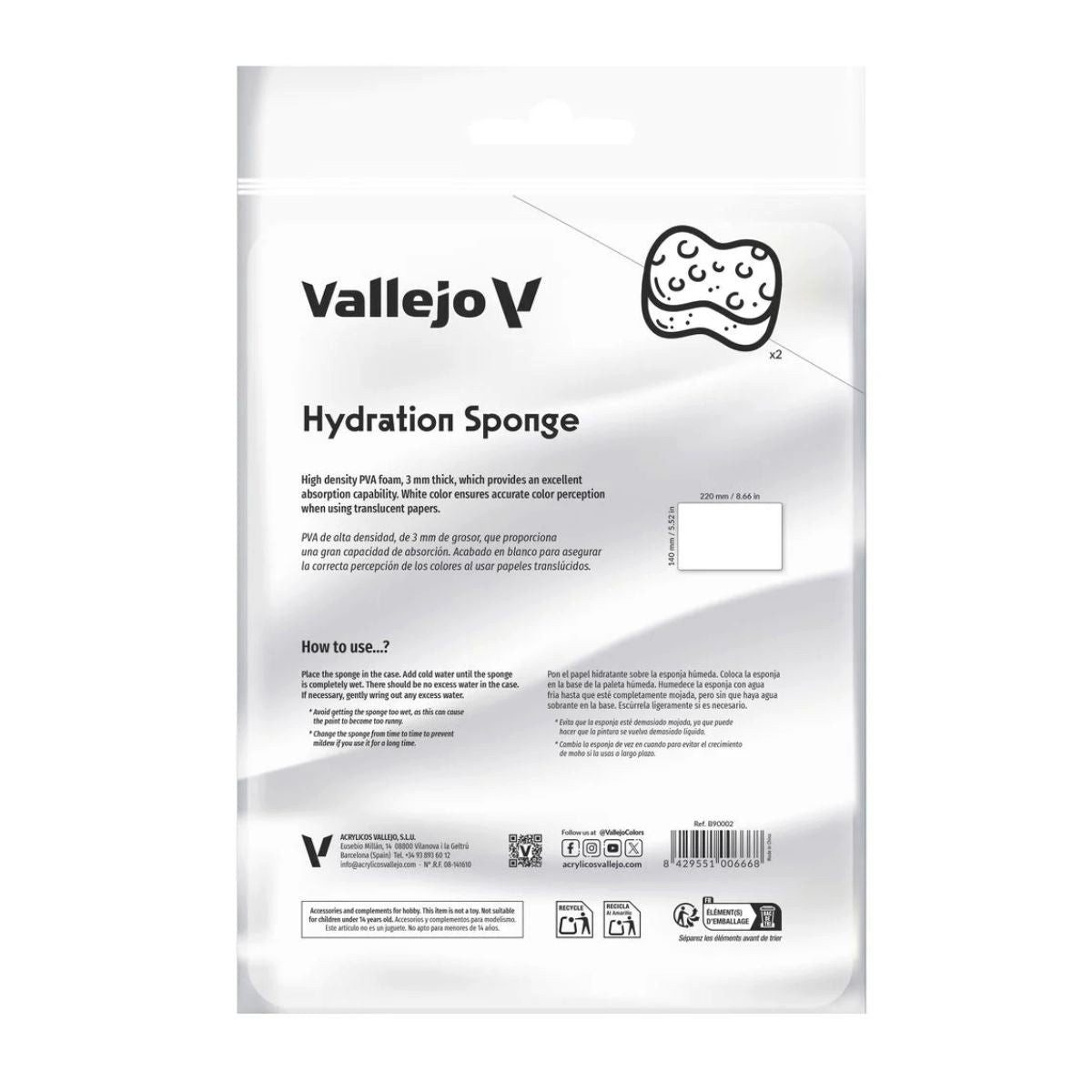 Vallejo Modellbausatz Hydration Sponge wi