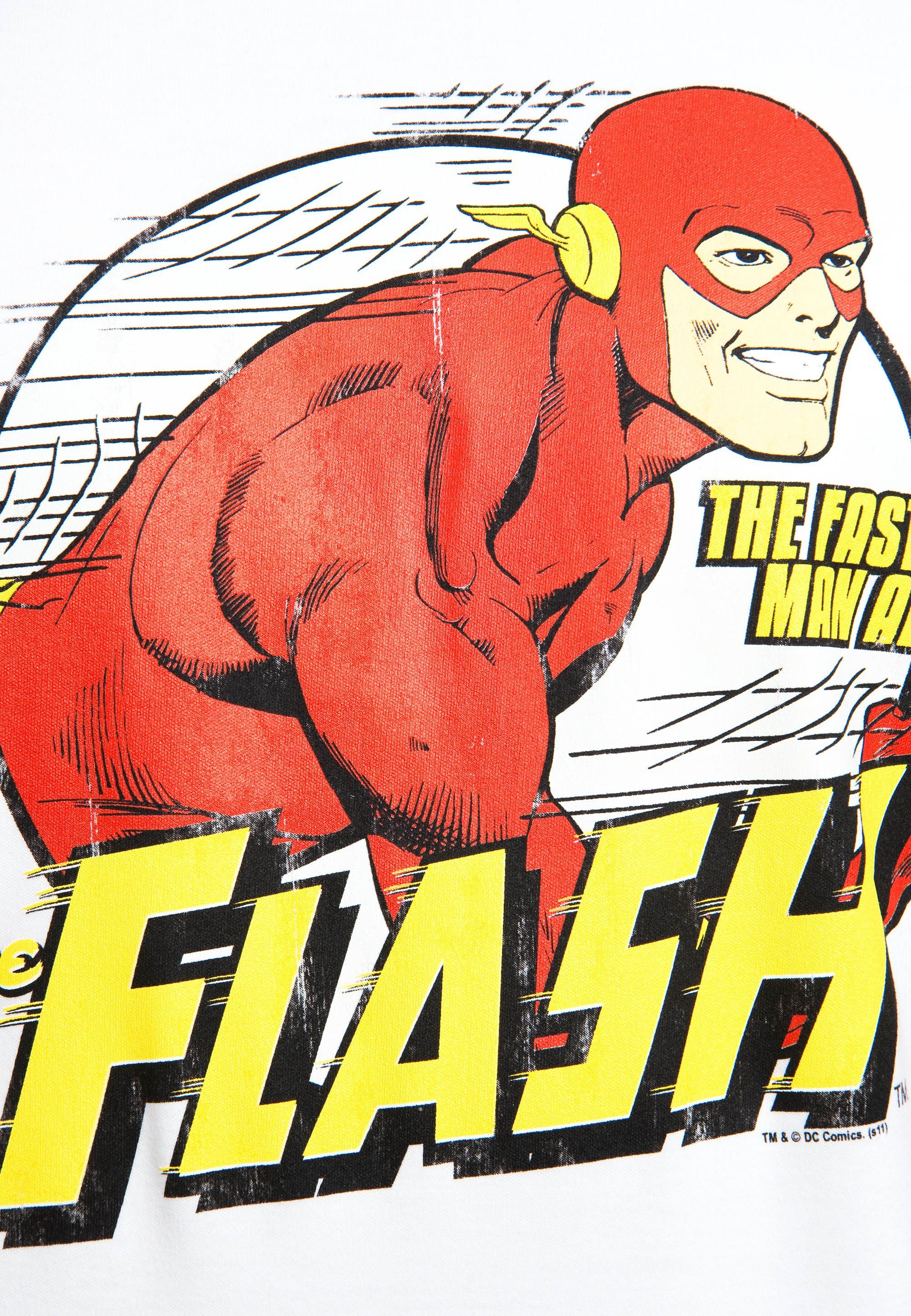 LOGOSHIRT T-Shirt The The Flash-Print altweiß Alive Fastest mit tollem Man