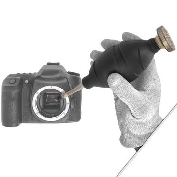 Minadax Kamerazubehör-Set Kamera Sensor Reinigung f. APS-C/DX 10x 16mm Swab -Blasebalg m. Filter