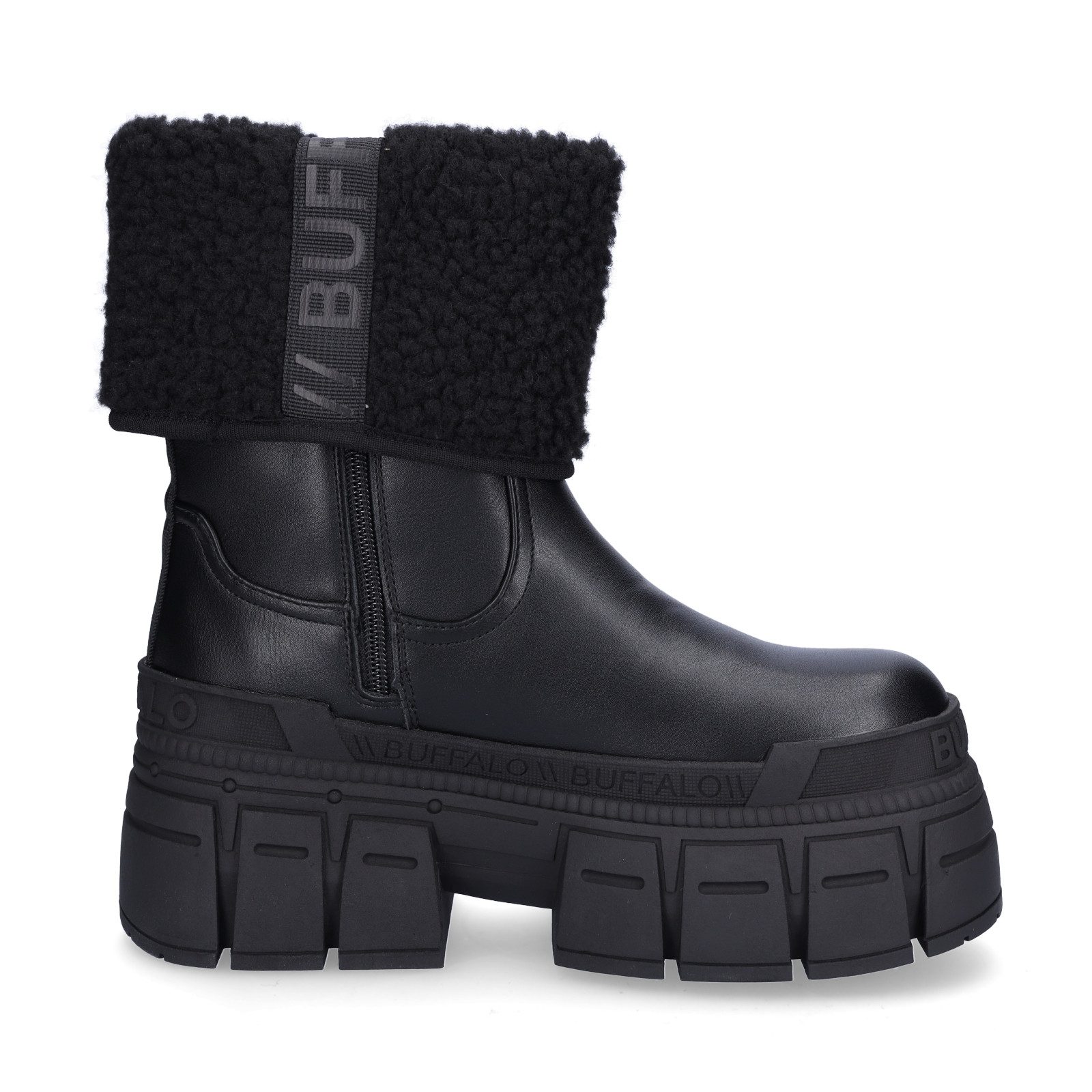 Buffalo Buffalo Damen Boot Gospher Fold schwarz Ankleboots