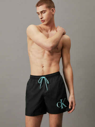 Calvin Klein Swimwear Купальні шорти MEDIUM DRAWSTRING mit kontrastfarbenem Logo
