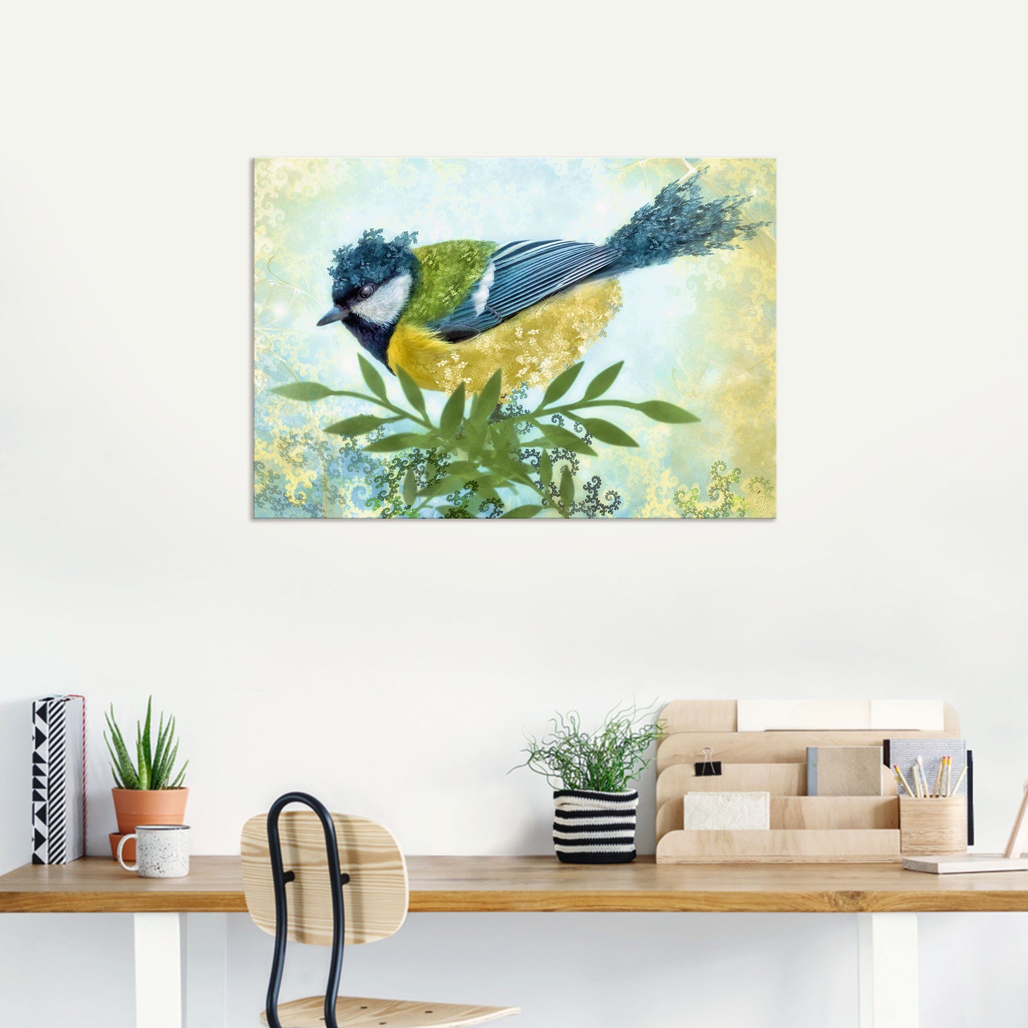 Leinwandbild, als Artland (1 Alubild, versch. Poster St), Größen in oder Wandbild Meise, Wandaufkleber Vogelbilder