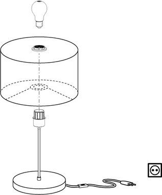 EGLO Tischleuchte MASERLO, ohne Leuchtmittel