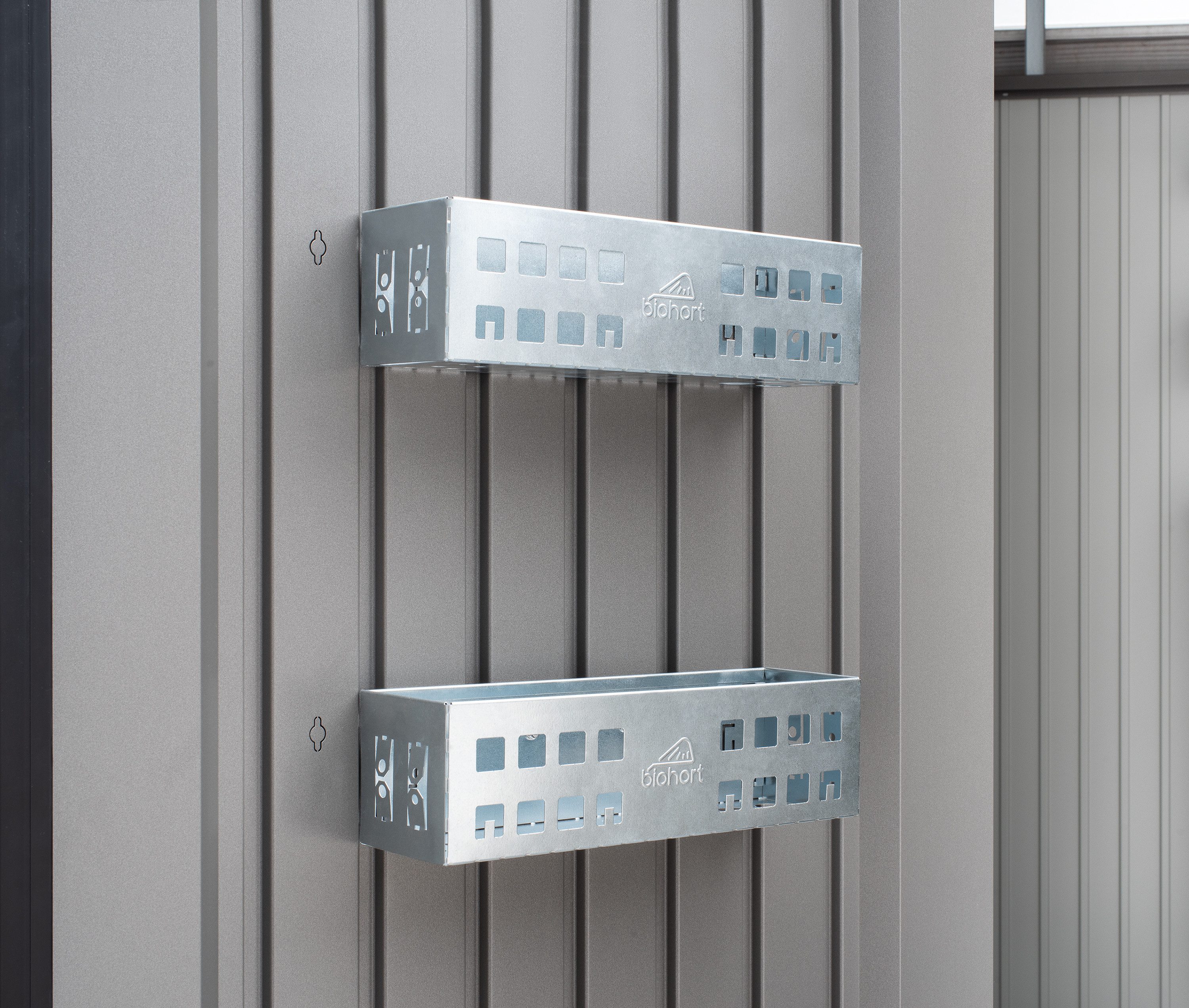 Biohort Regal Türkorb, für Gerätehäuser und Geräteschrank, 2 Sück