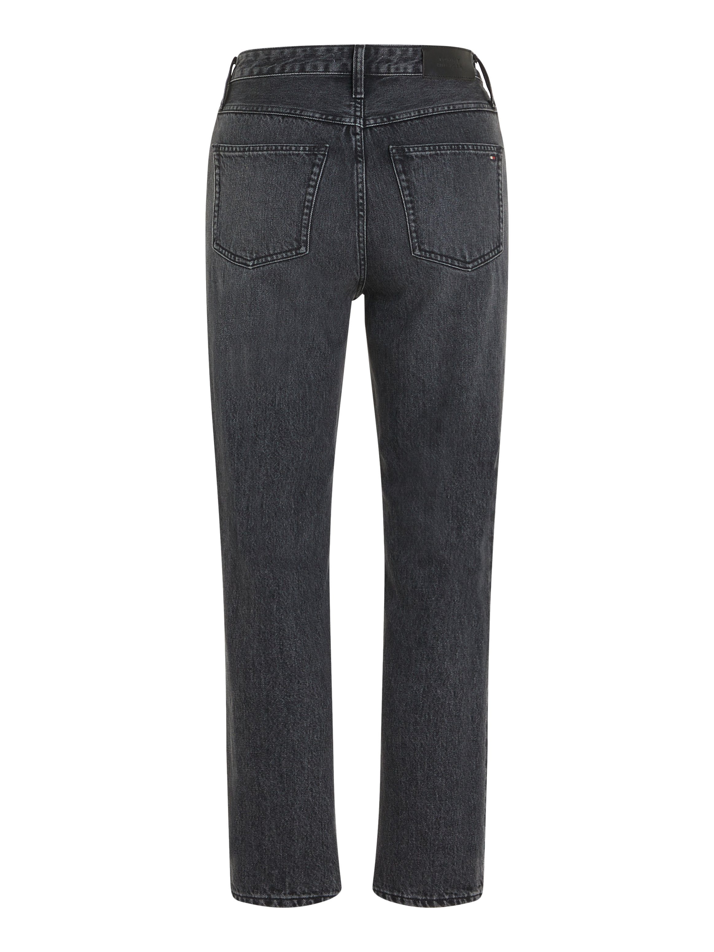 dark mit Hilfiger blue Tommy Markenlabel Jeans Bequeme