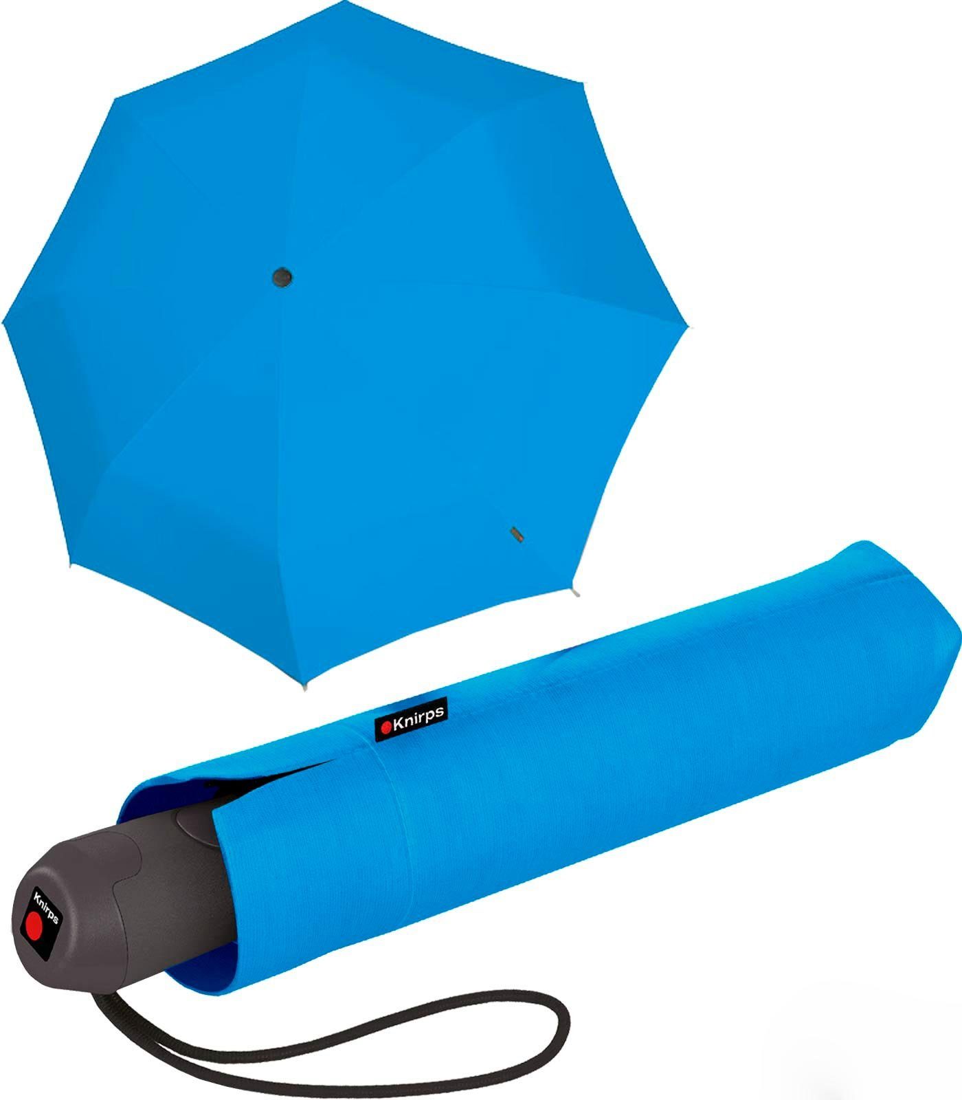 Knirps® Taschenregenschirm E.200 Duomatic Schirm mit Auf-Zu-Automatik, stabil und elegant turquiose