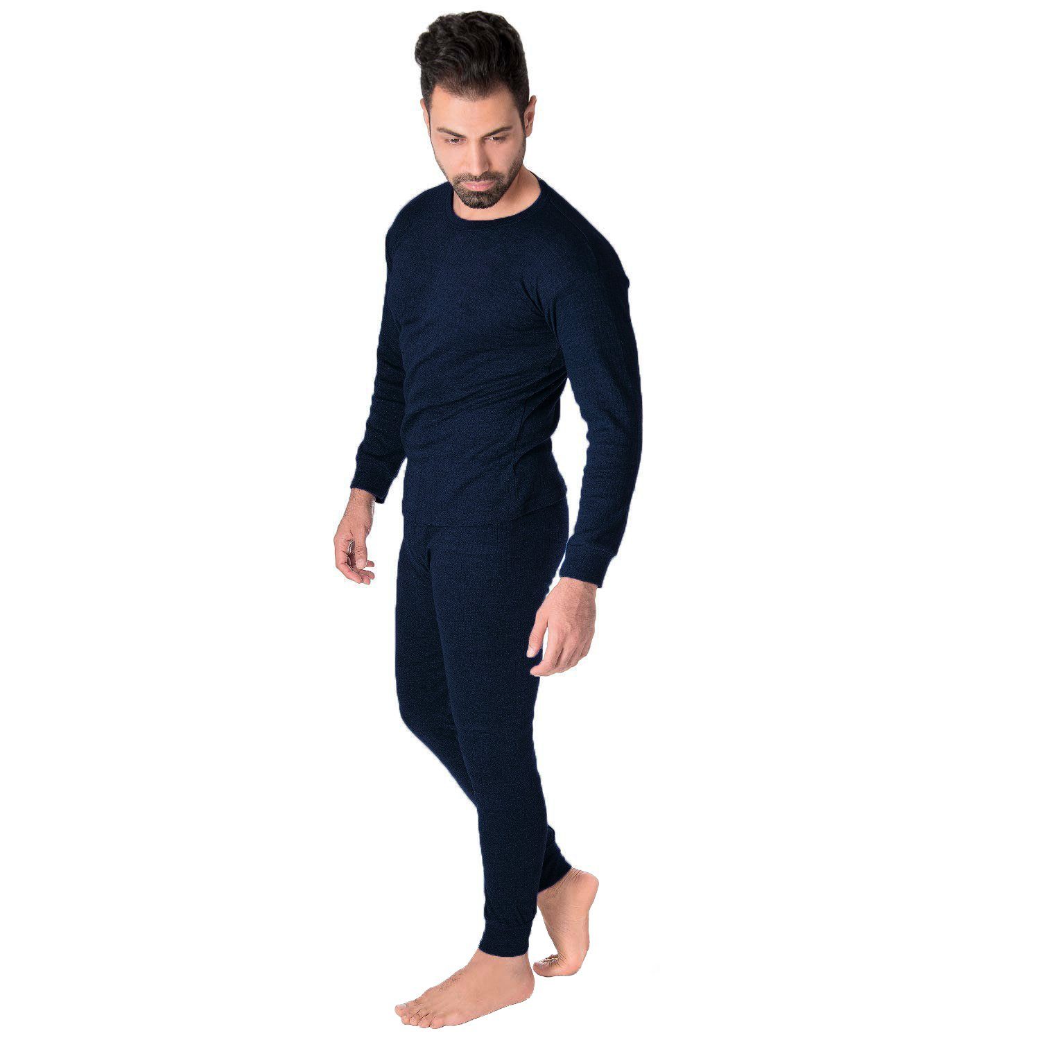 Black Snake Thermounterhemd cushy (Set, Thermounterwäsche Unterhose Set 3x + 3-St) Unterhemd Blau
