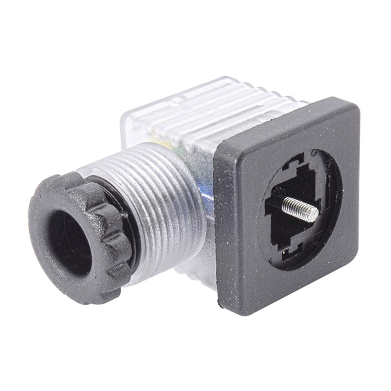 Stex24 DIN-Stecker Titel:Ventilsteckverbinder mit Diode und LED 2+PE Buchse Baugröße A S, Keine Verpackungseinheiten, Kein Mindestauftragswert