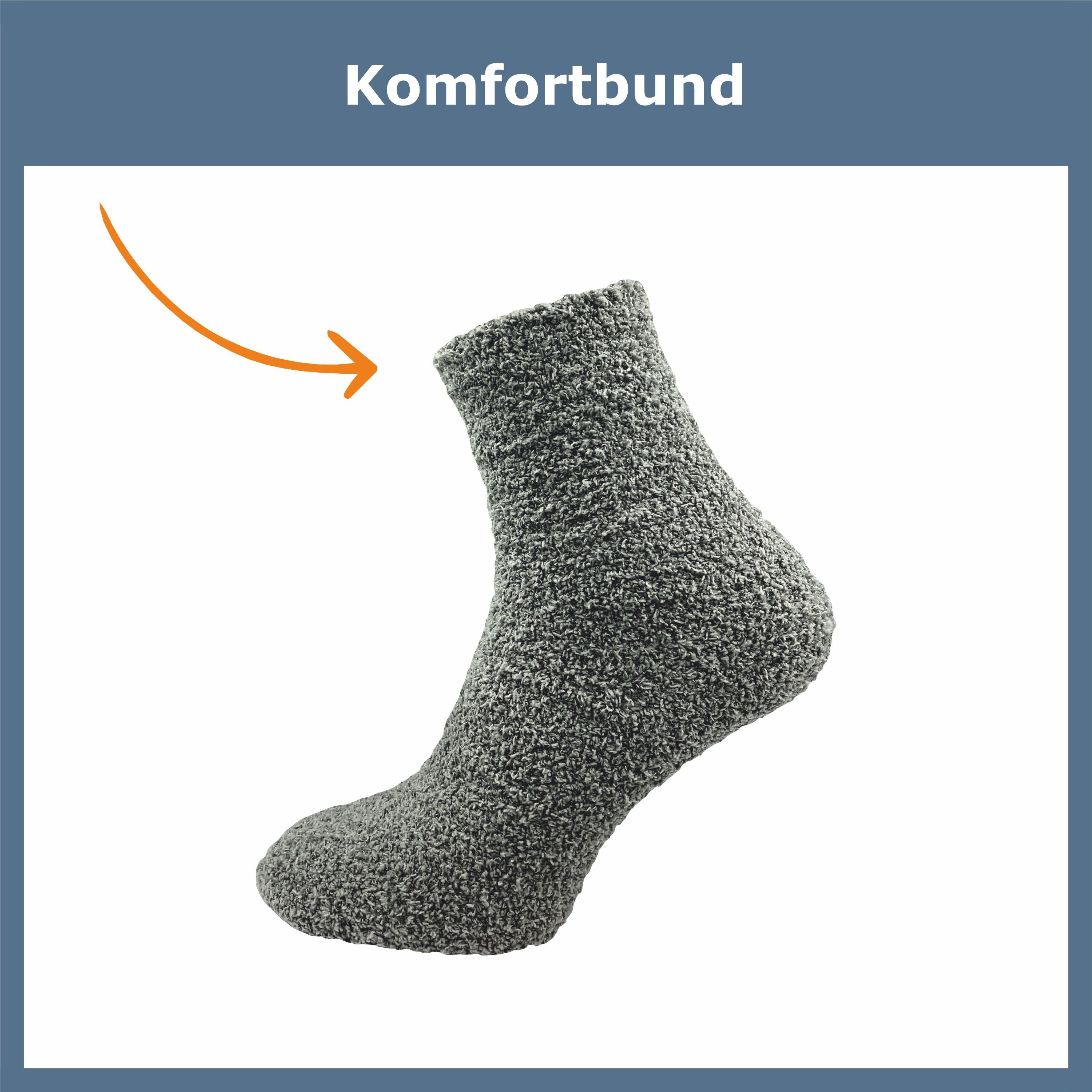 GAWILO Kuschelsocken für Damen für warme Füße an kalten Tagen - extra weich & flauschig (6 Paar) Haussocken aus flauschigem Material für optimalen Tragekomfort