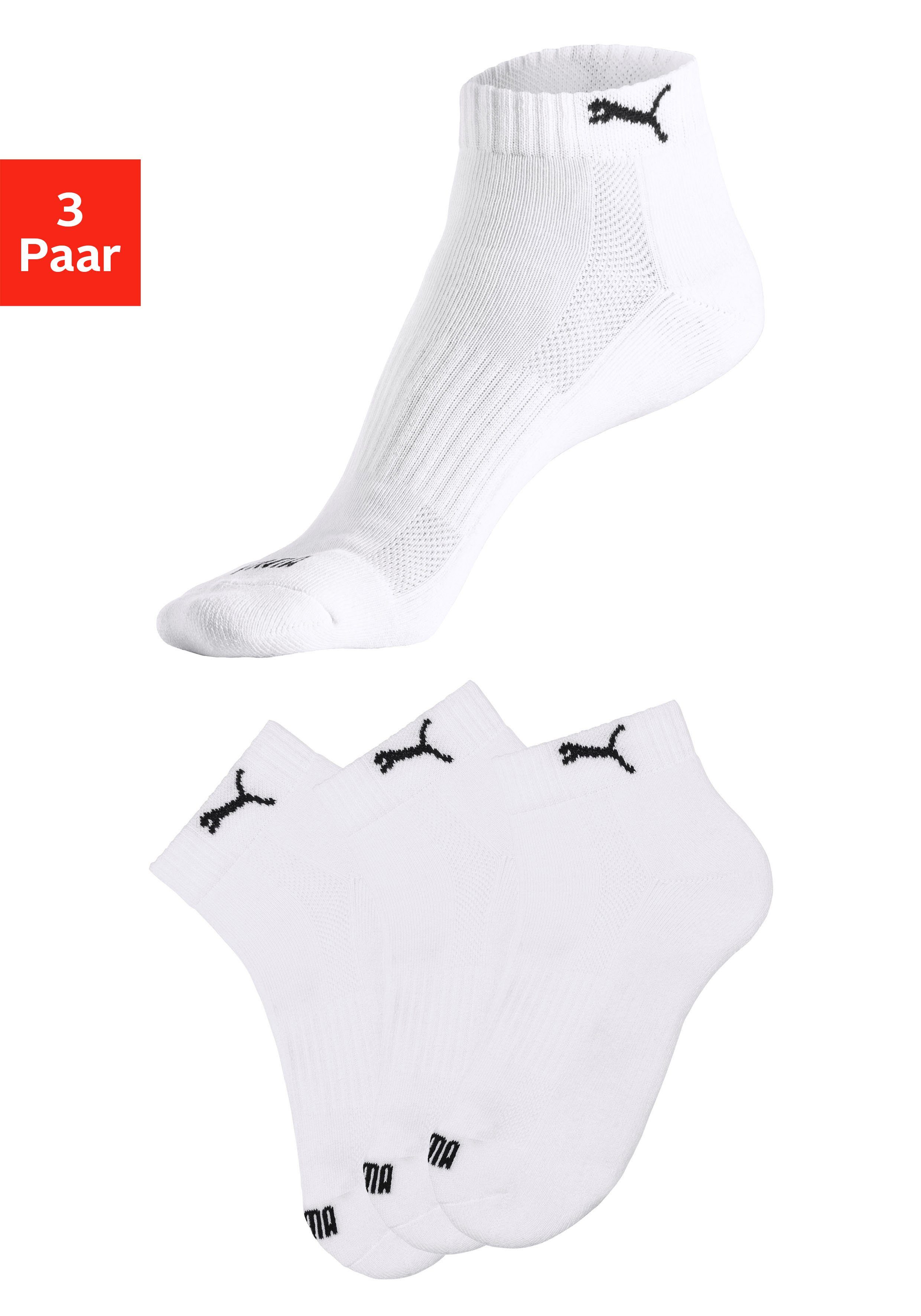 weiß mit PUMA 3x Frotteesole (3-Paar) Kurzsocken