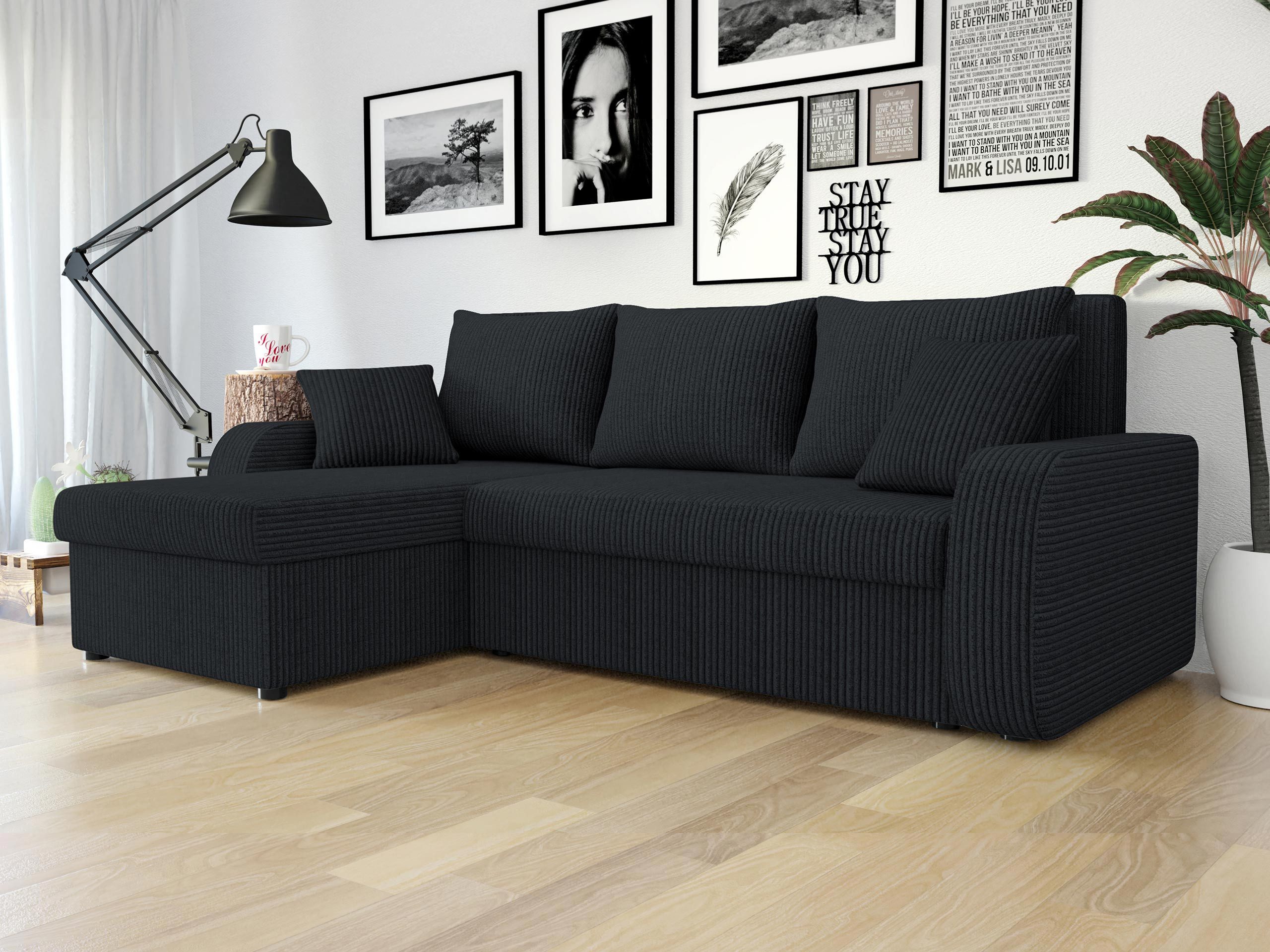 MIRJAN24 Ecksofa Kris Cord, mit Schlaffunktion und zwei Bettkasten, L-Form mit Kissen-Set, L: 238 cm
