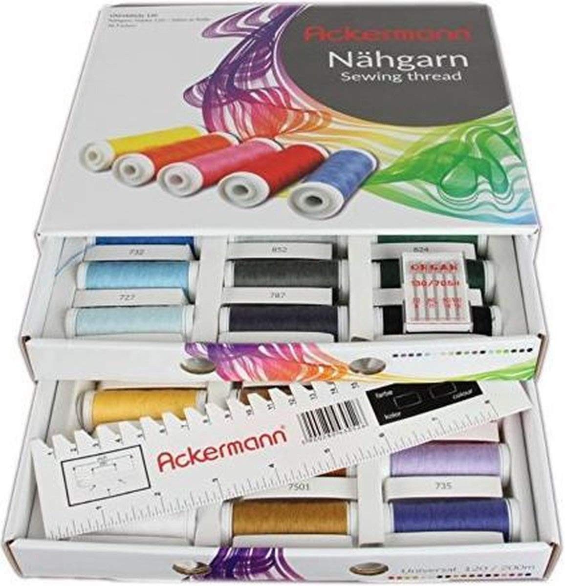 Ackermann Nähgarn, ACKERMANN Nähgarnbox *weiß*