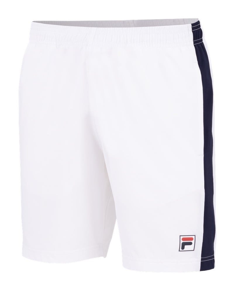 Fila Shorts Tennishose Jakob (4-Wege Stretch) kurz weiss/navyblau Herren