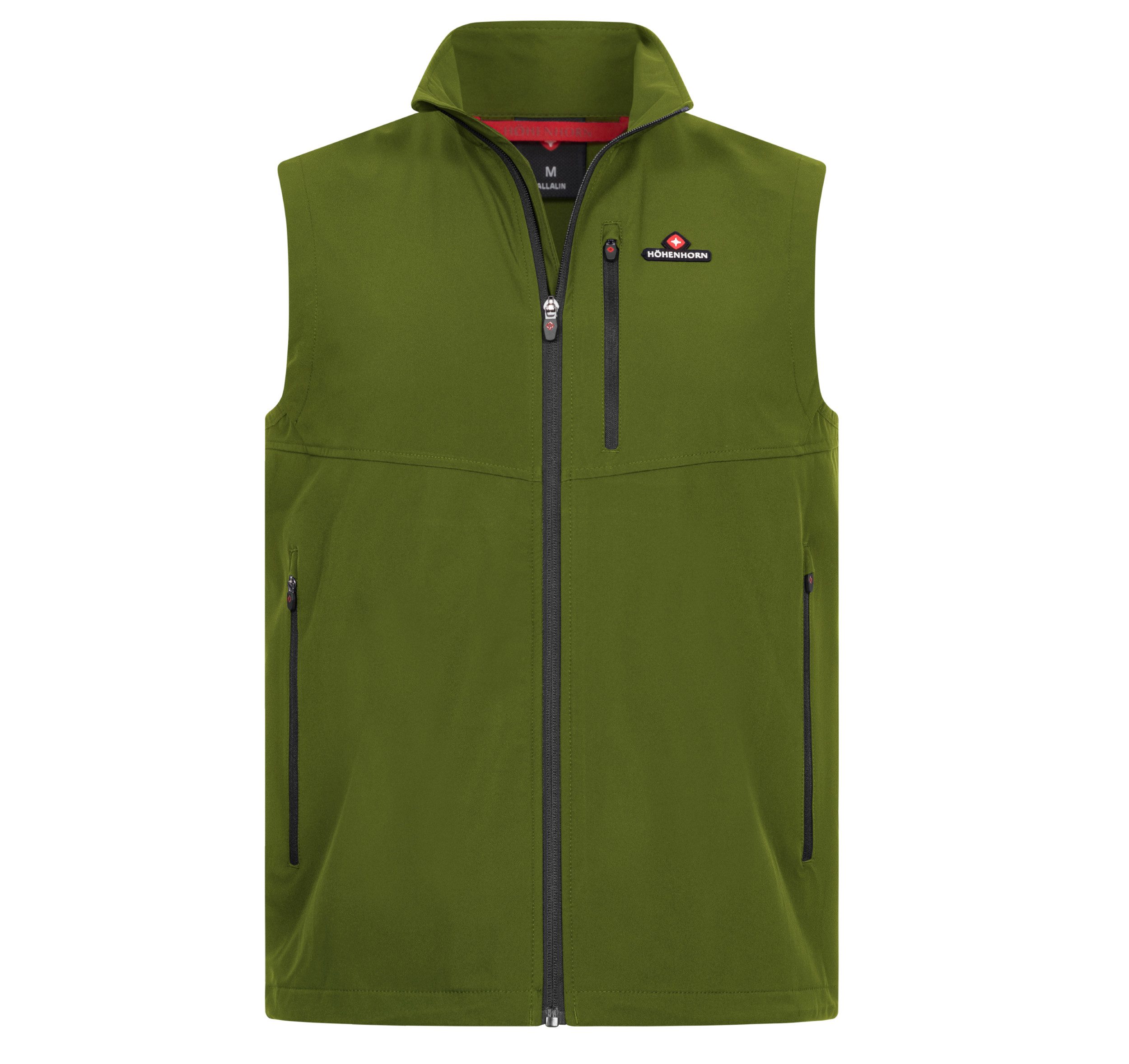 Höhenhorn Allalin Men's Softshell Vest Lightweight Outdoor Jogging Softshell Vest, Black