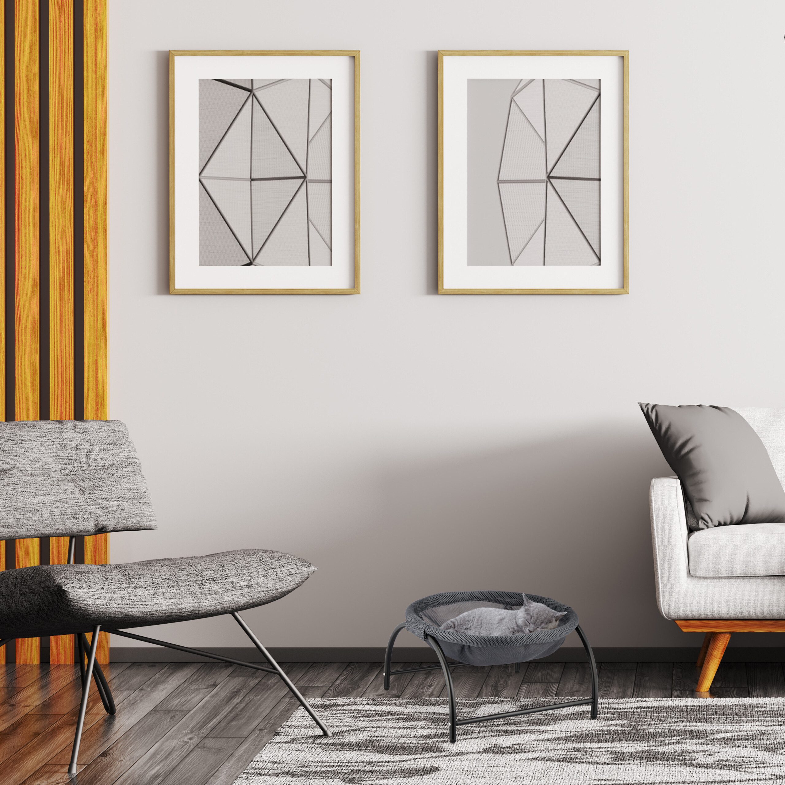 relaxdays Katzen-Hängematte Stehende Katzenhängematte