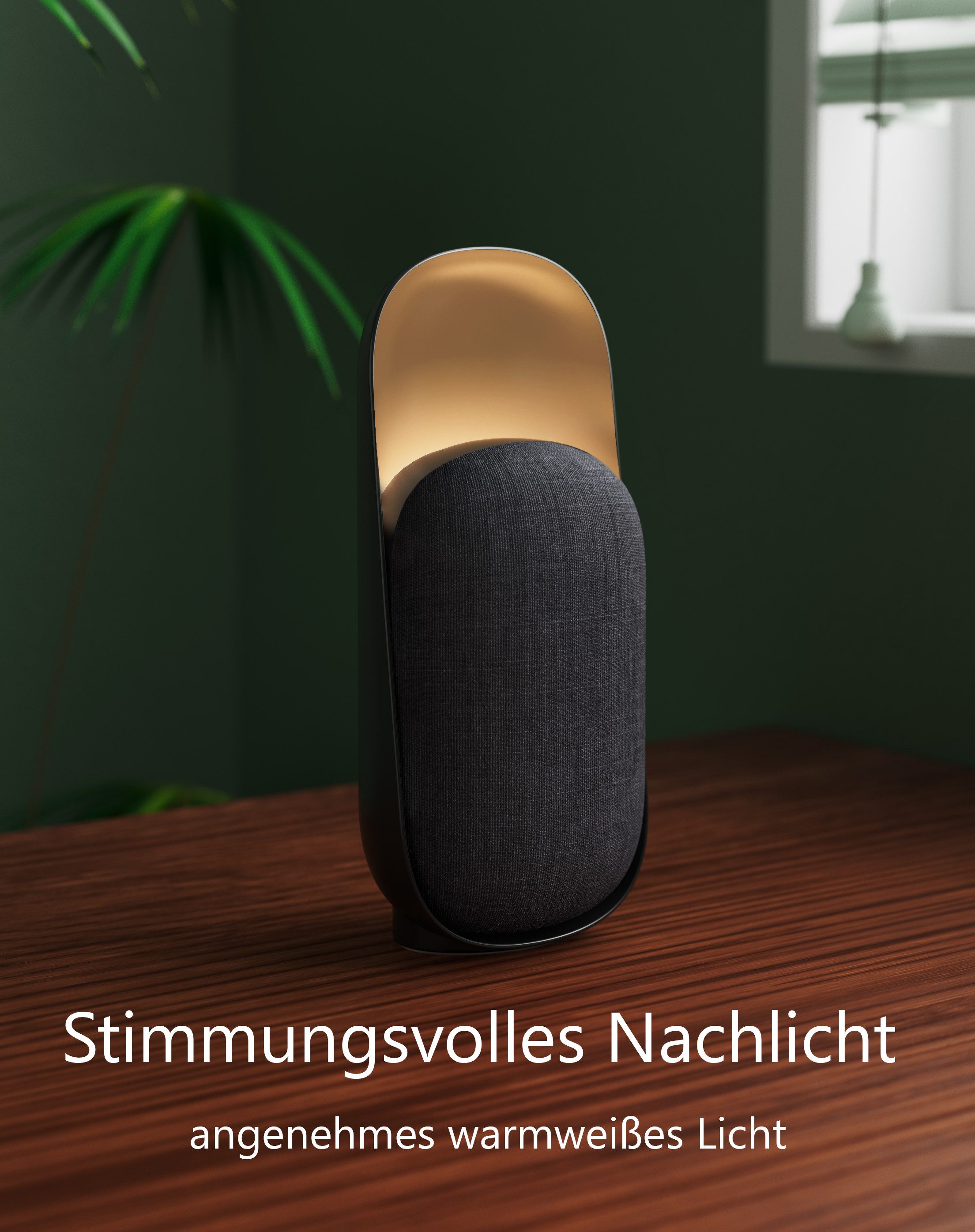 Northpoint LED Nachtlicht smart mit Bluetooth Lautsprecher Naturgeräuschen Timer warmweiß