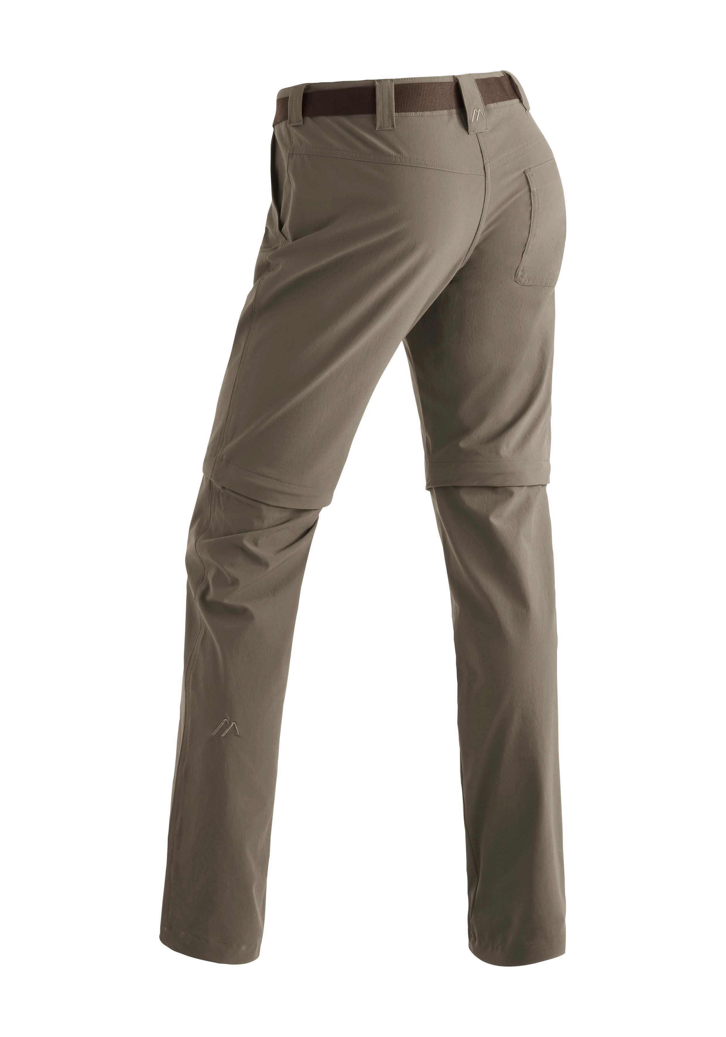 Maier Sports Zip-off-Hose Inara slim zip Trekkinghose, Wanderhose inklusive Gürtel