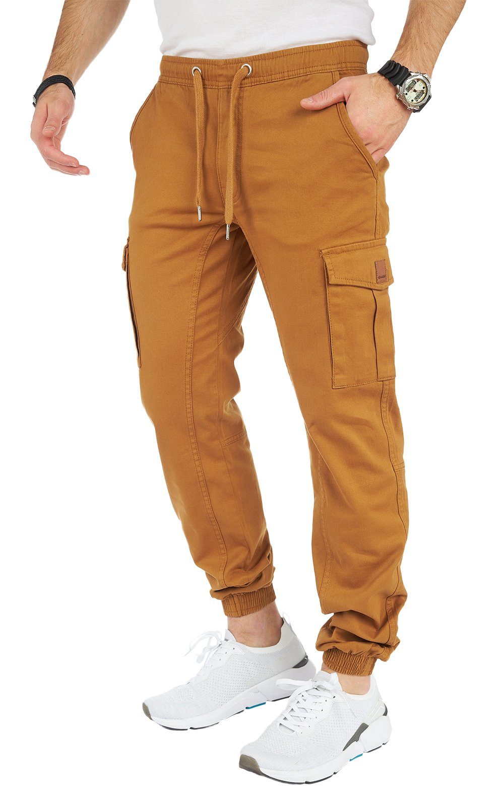 Cargohose Chino Herren Styleko Hose Chinohose Camel 8001 Cargohose Styleko männer Cargohose