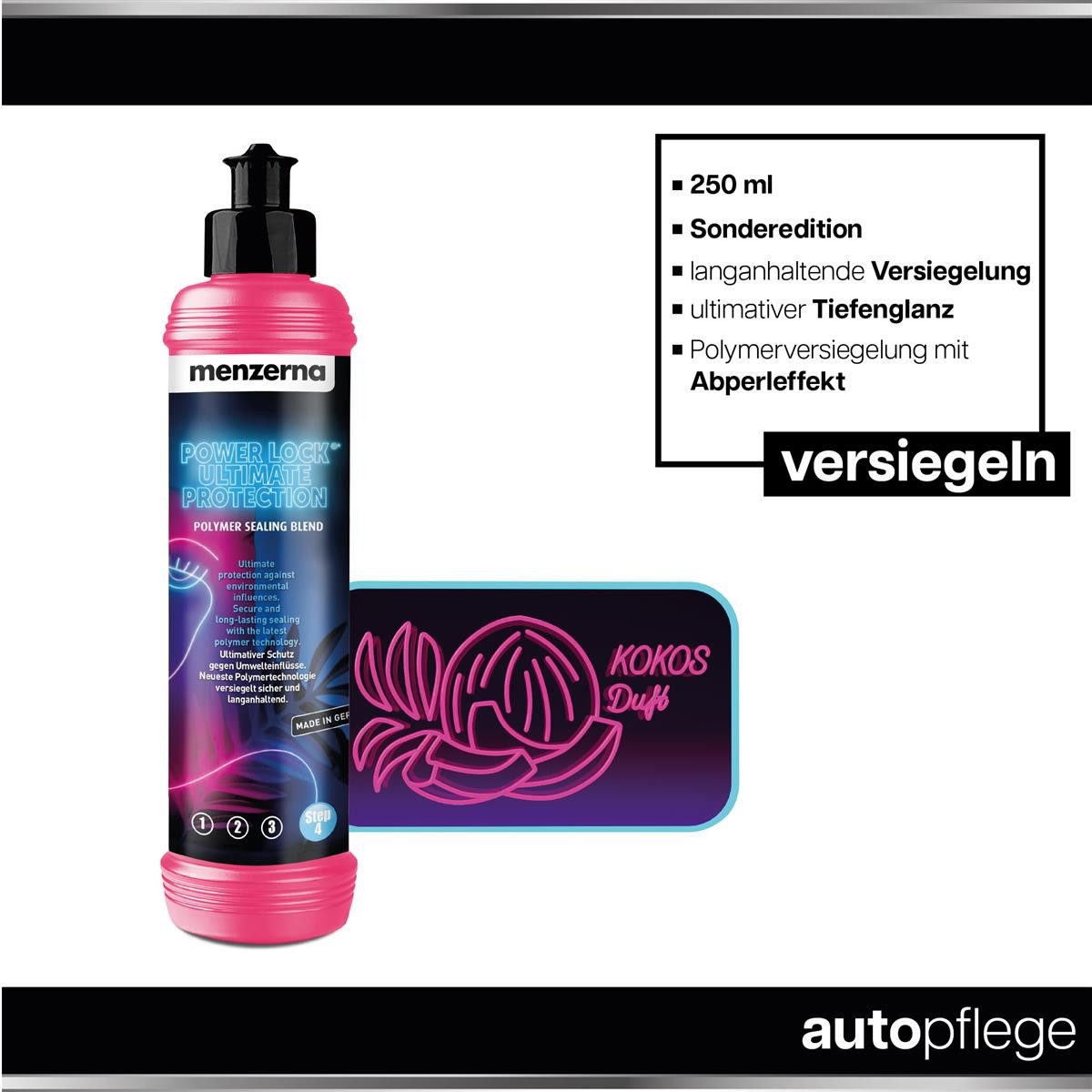 autopflege Set Menzerna EDITION Heavy Cut Super Finish Power Lock Zubehör Autopolitur (9 St), 3x Mikrofasertücher - 3x Lackpolitur - 3x Politurpads – Bild 5 von 5
