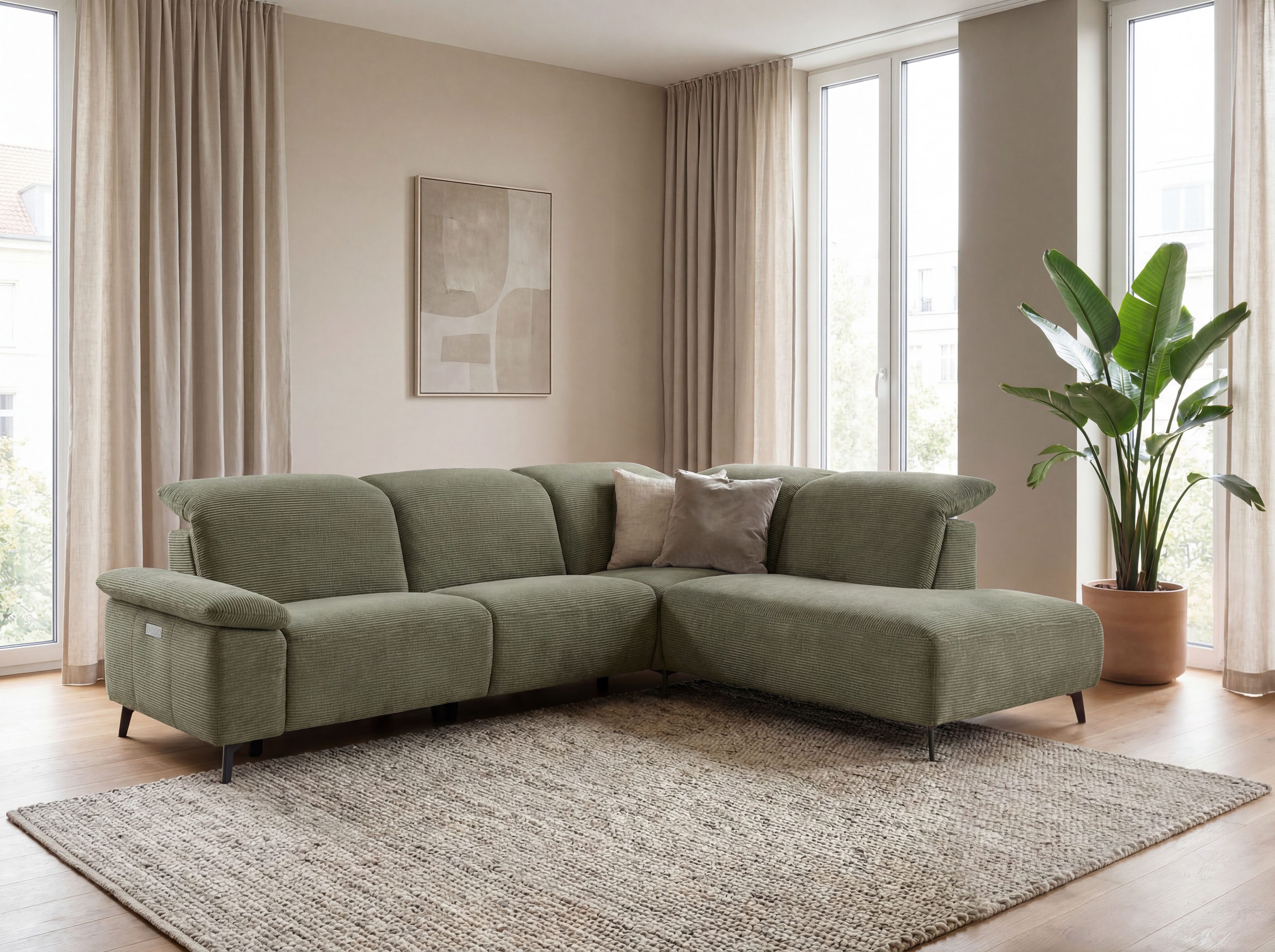 Musterring Ecksofa MR 370, intelligenter Komfort im modernen Design, Optionale Relaxfunktion, flexible Kopfteile & klappbare Armlehnen