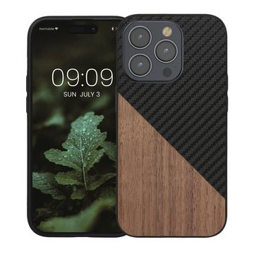 kwmobile Handyhülle Hülle für Apple iPhone 14 Pro, Holz Handy Schutzcase - Handy Case Schutzhülle - Smartphone Cover