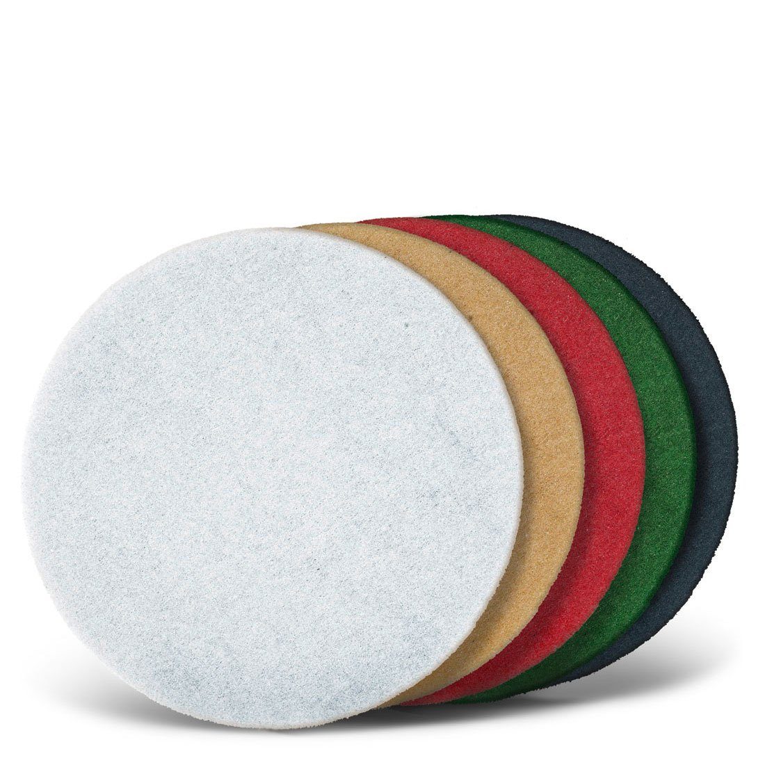 MENZER Polierpad Ø 330 mm Normalpads für Einscheibenmaschinen, Polyester, 10 Stk., beige
