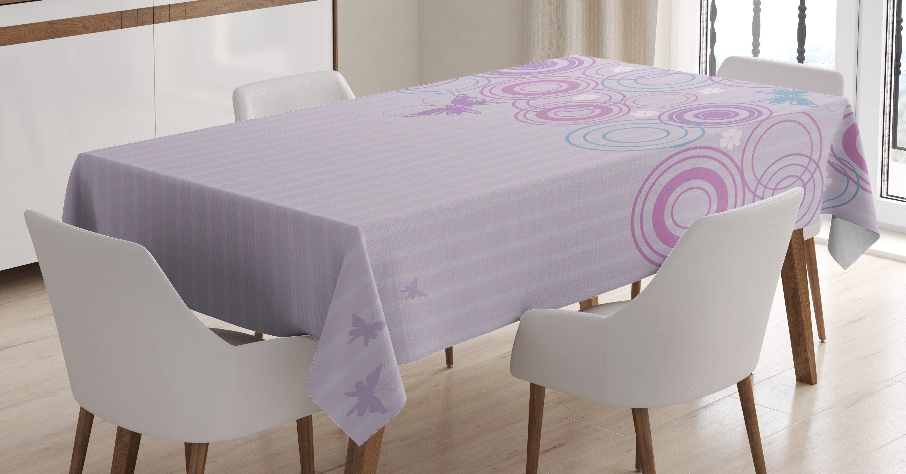 Abakuhaus Tischdecke Farbfest Waschbar Für den Außen Bereich geeignet Klare Farben, Schmetterling Absurd Sommer Tier