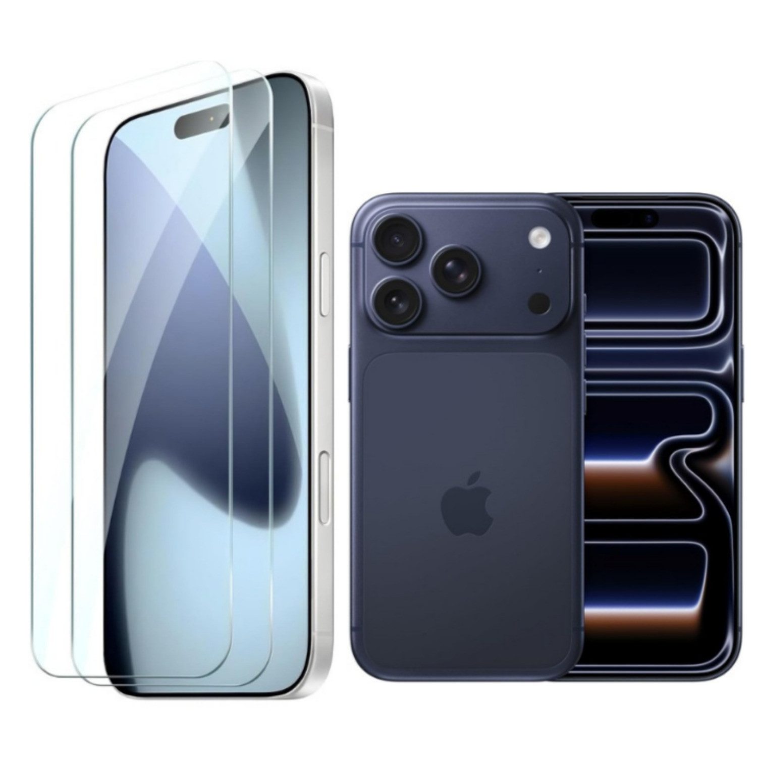 CLM-Tech Displayschutzglas 2X für iPhone 17 Pro 6,3 Zoll, Panzerglas Folie - Blasenfreie Anbringung und kratzfest -, 2 Stück, Anti-Fingerabdruck