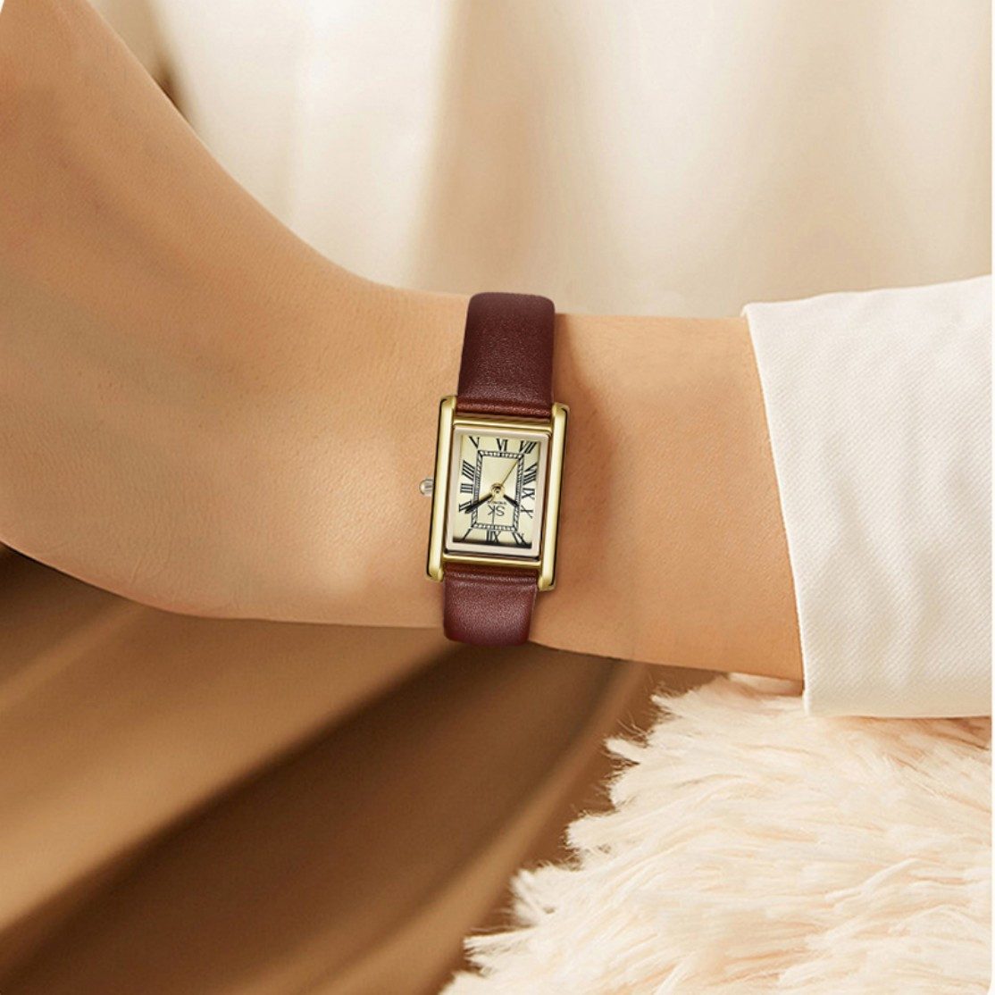 ibettertec Quarzuhr Quarzuhr Armbanduhr Leder Damen günstig online kaufen