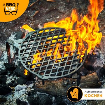 BBQ Nerd Warmhalte-Grillrost, Stapelrost aus Gusseisen Ø 22, Ø 26, Ø 30 cm