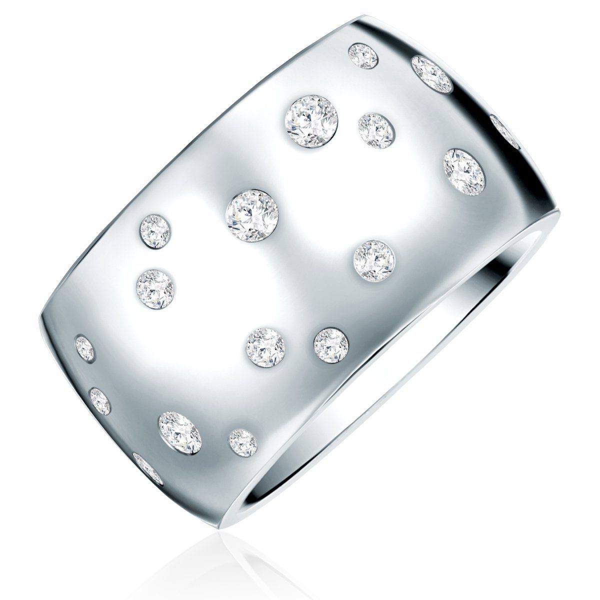 Rafaela verziert Swarovski® mit Fingerring Kristallen von Donata silber,