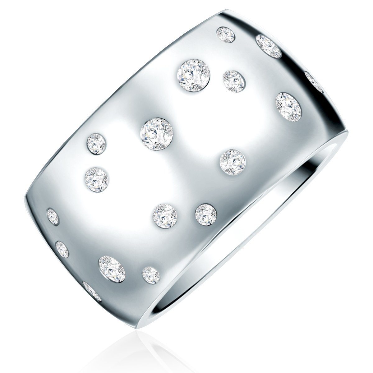 RAFAELA DONATA Fingerring silber verziert mit Kristallen von Swarovski® mehr
