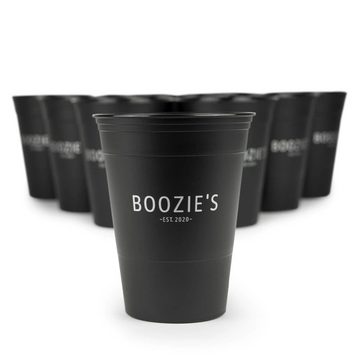 BOOZIE'S Spiel, Nachhaltiges Beer Pong Set (Midnight Black)