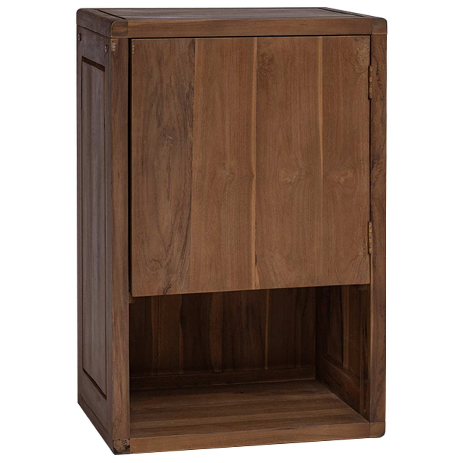 vidaXL Badezimmer-Set Badezimmer Seitenregal Natur 45 x 30 x 70 cm Massivholz, (1-St)