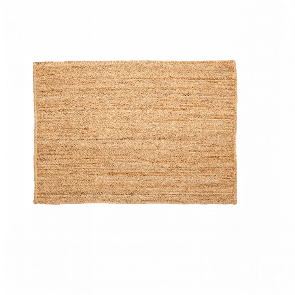 Elegant Floors Teppich Rechteckiger Jute Teppich Natur Linienmuster 40x60 cm Boho Skandi, Rechteckig, Höhe: 9 mm