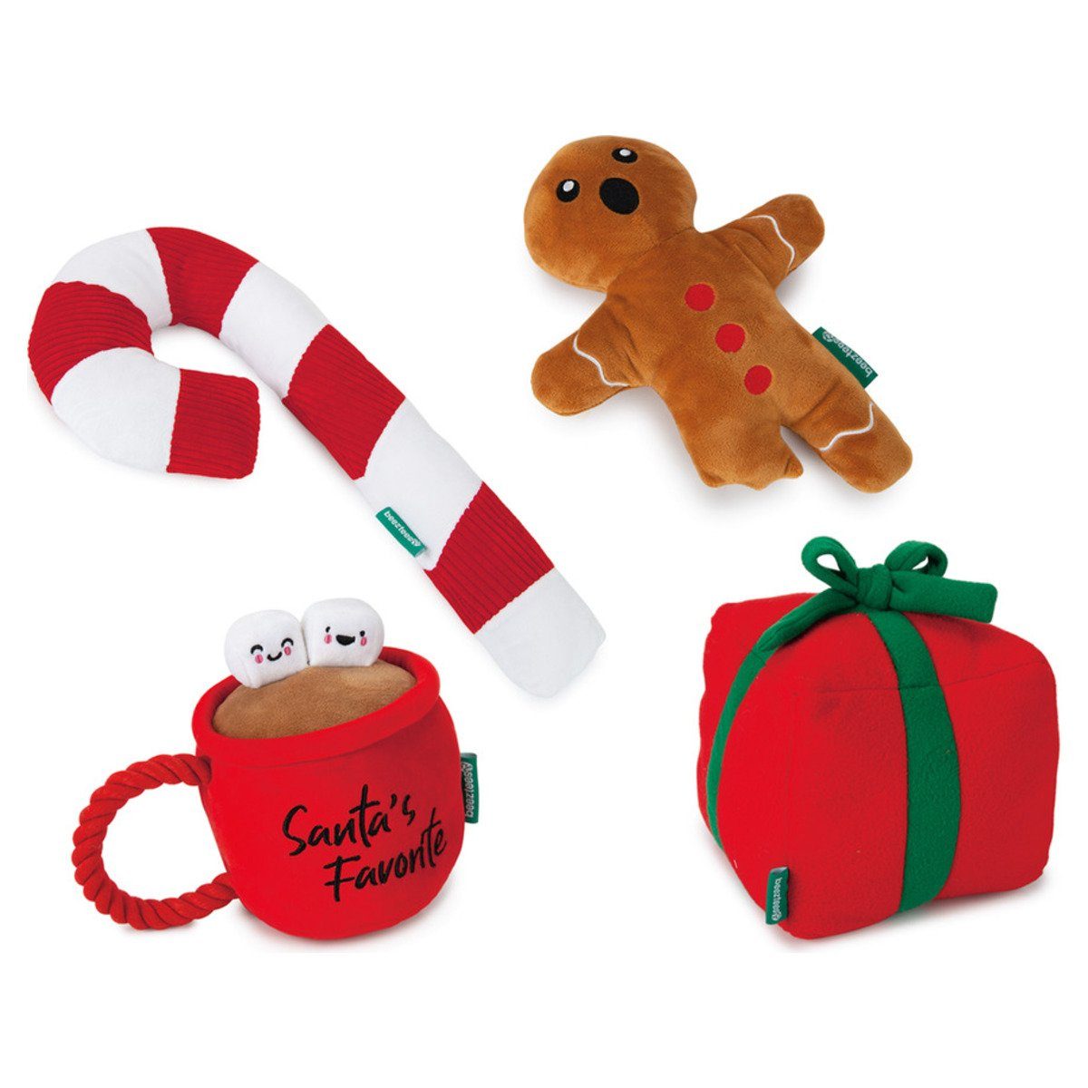 Beeztees Tierkuscheltier Weihnachtsspielzeug Plüsch Zuckerstange günstig online kaufen