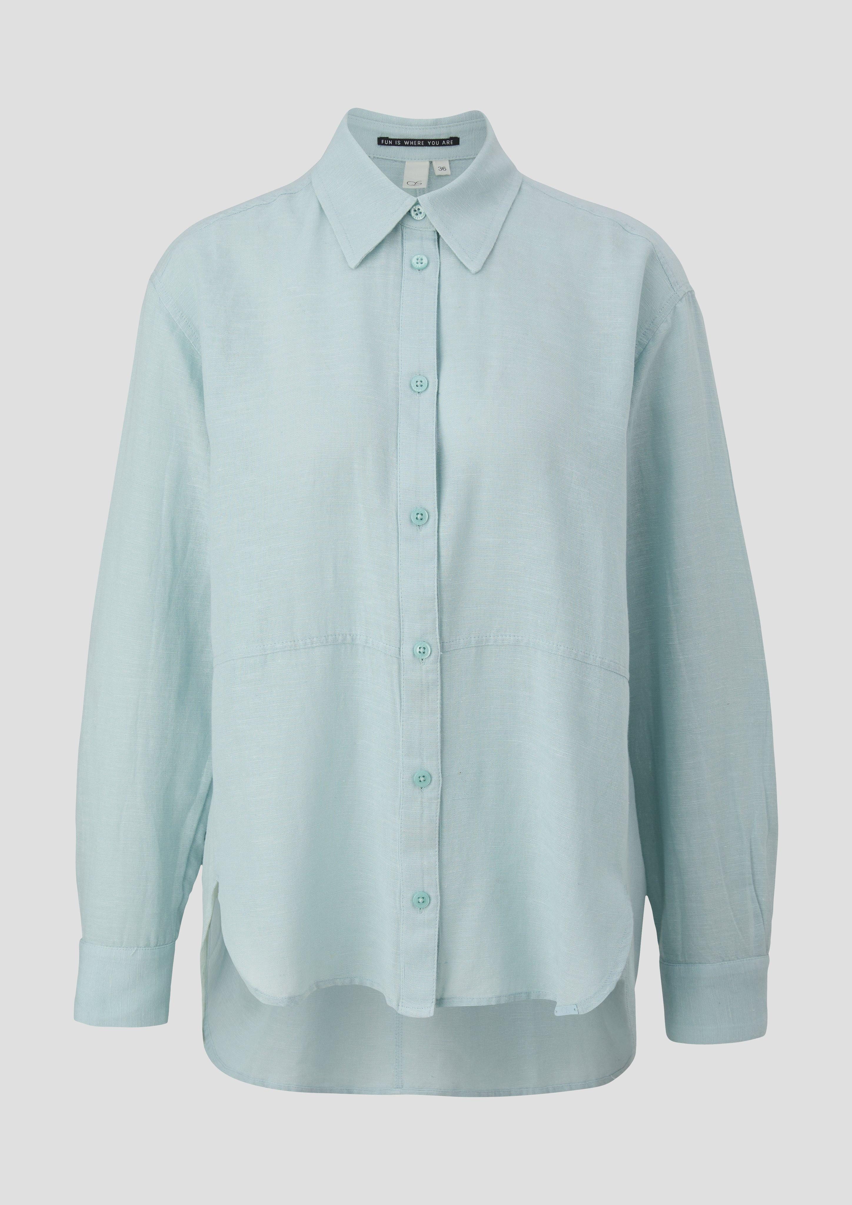 QS Langarmbluse Oversized Bluse aus Viskosemix günstig online kaufen