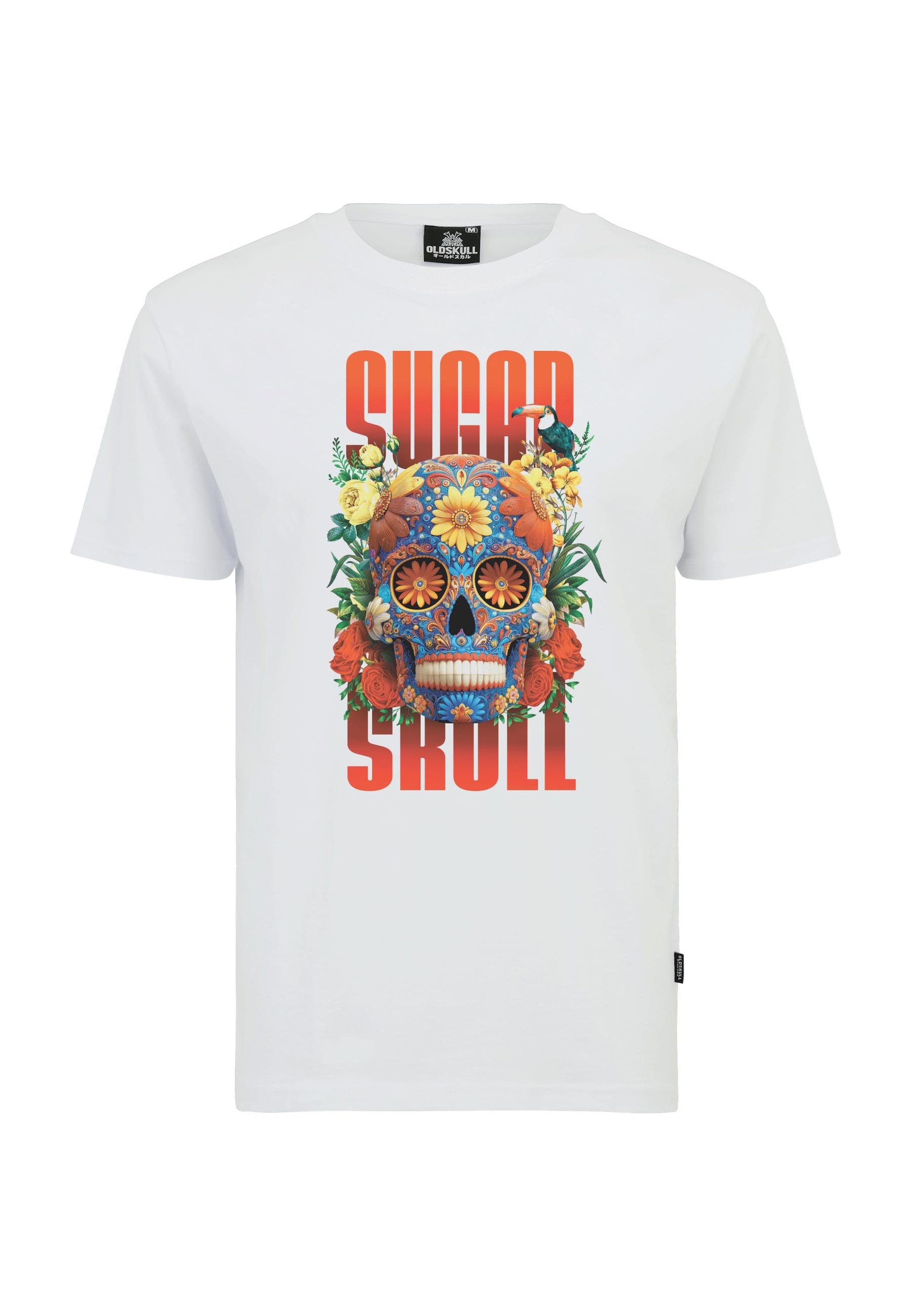 Oldskull T-Shirt Xtreme Sugar Skull Graphic im angesagten Vintage-Stil