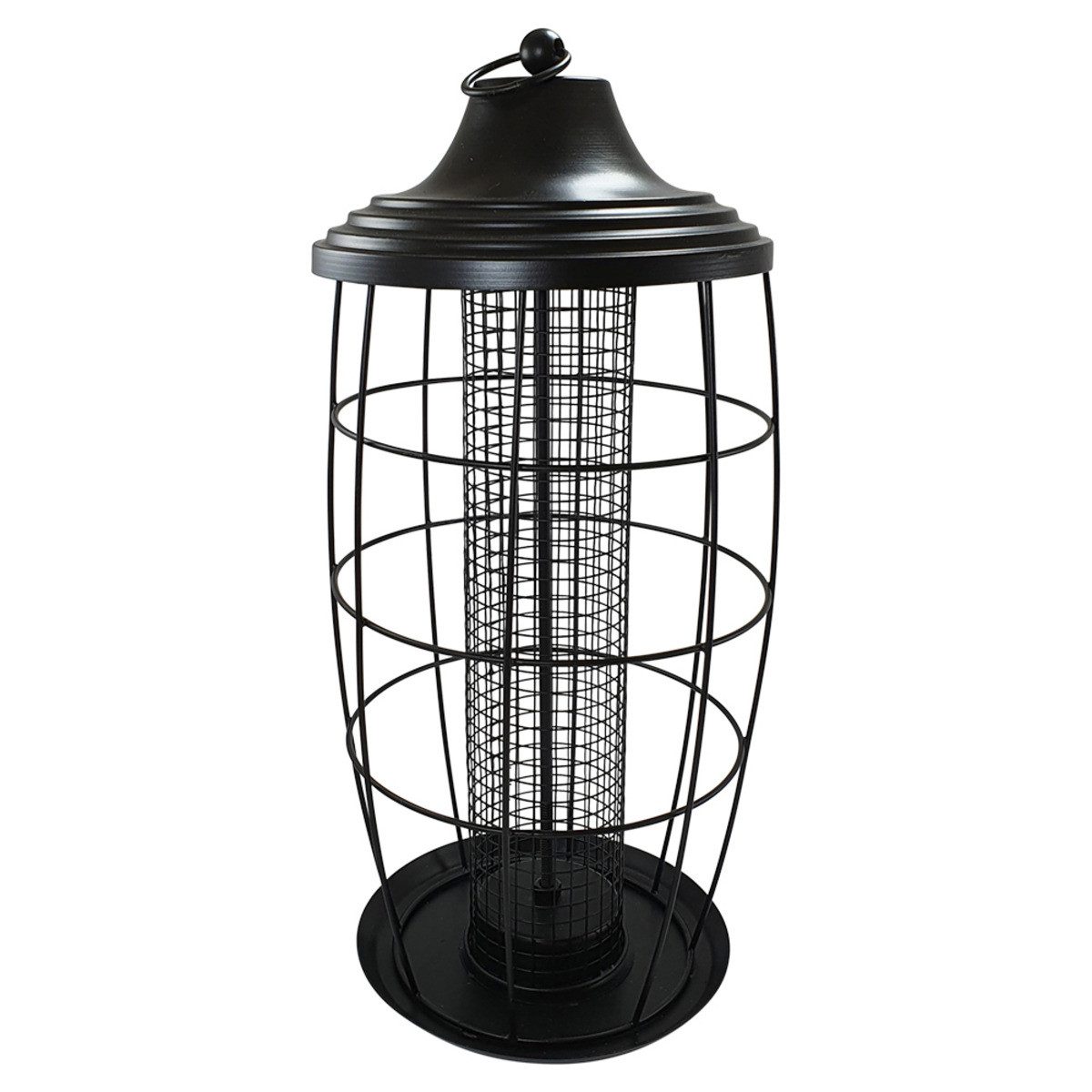 Nobby Vogelhaus Futtersäule mit Gitter schwarz