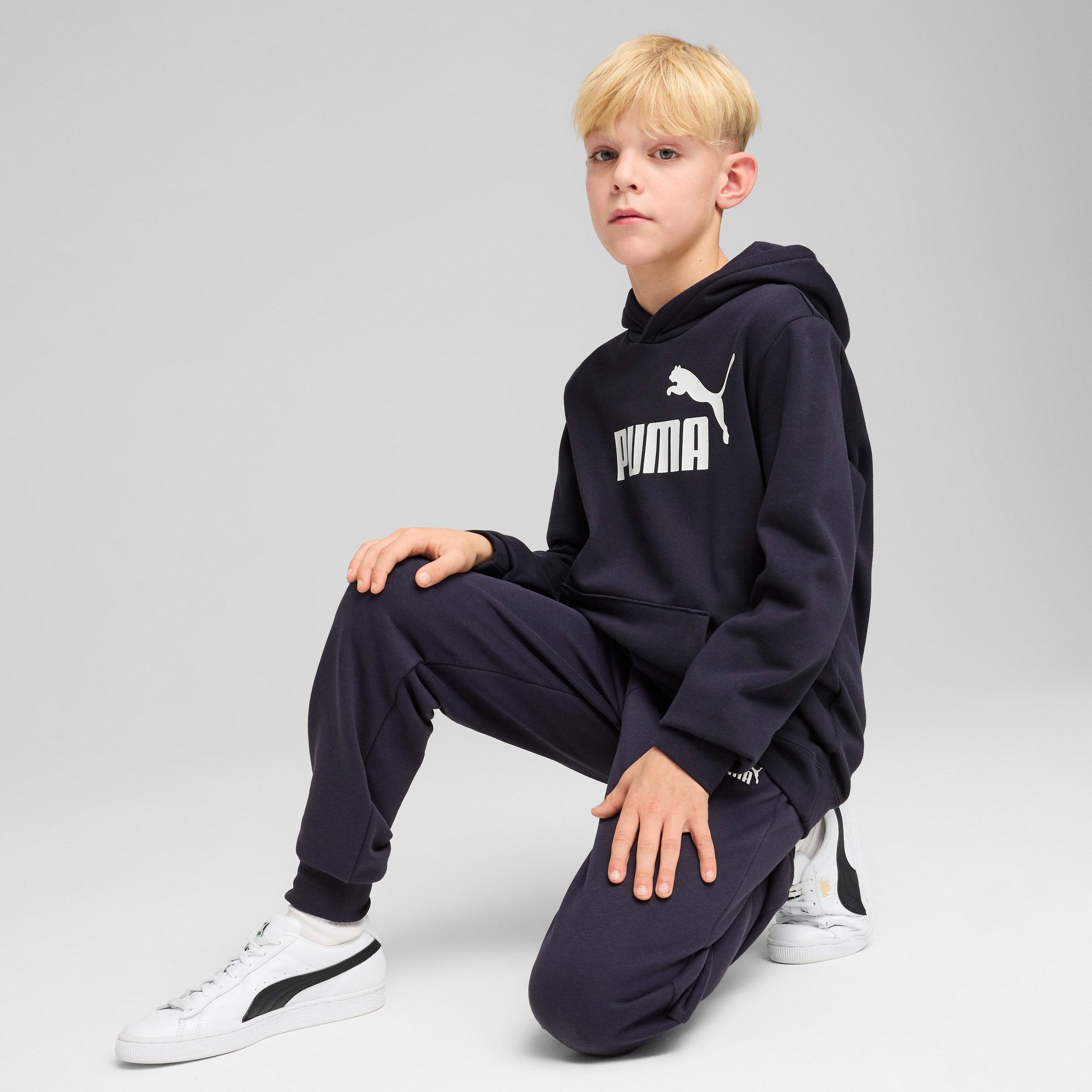 PUMA Kapuzensweatshirt ESS NO. 1 LOGO HOODIE FL B für Jugendliche, mit Kapuze, mit Jerseyfutter, mit Kängurutasche