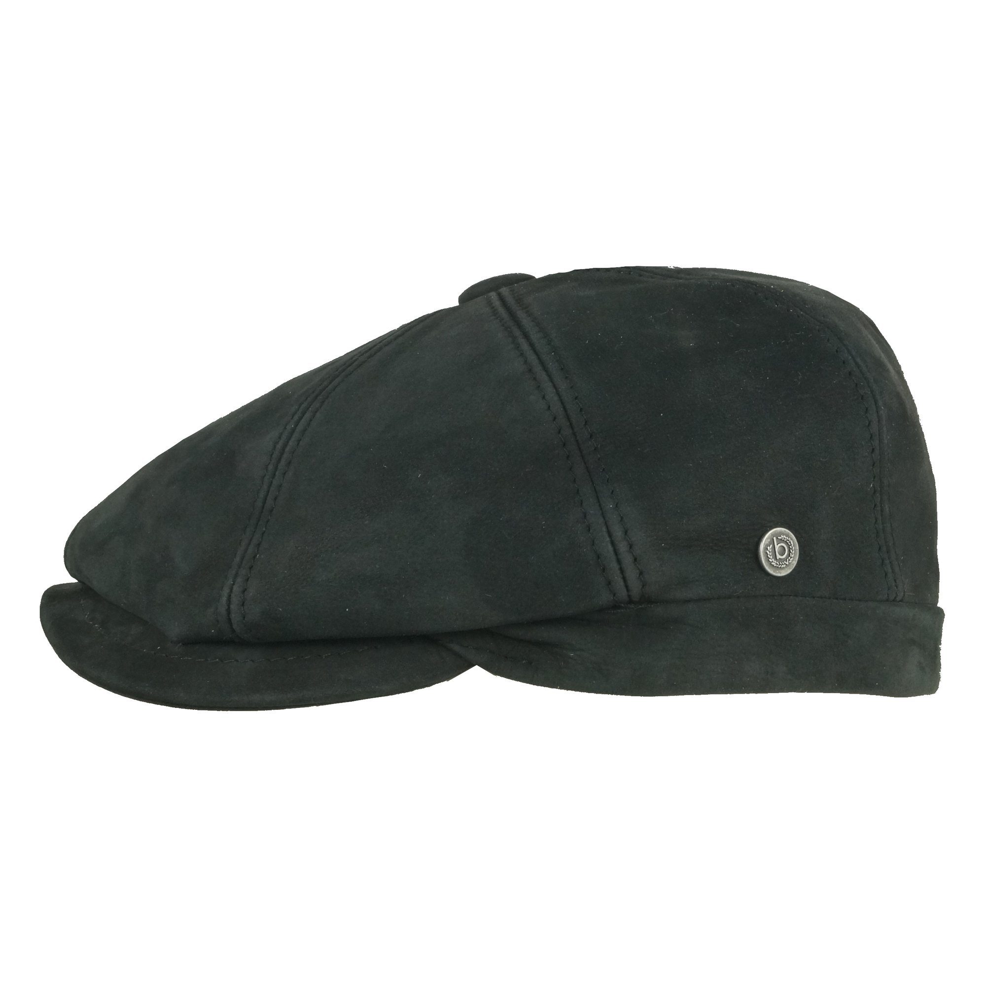 Hatteras Bugatti bugatti Nubukleder Flat Schwarz Cap